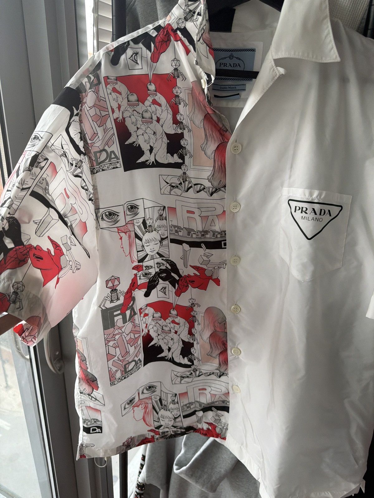 Prada Prada Nylon Button Up Shirt Size US XL / EU 56 / 4 - 1 Thumbnail