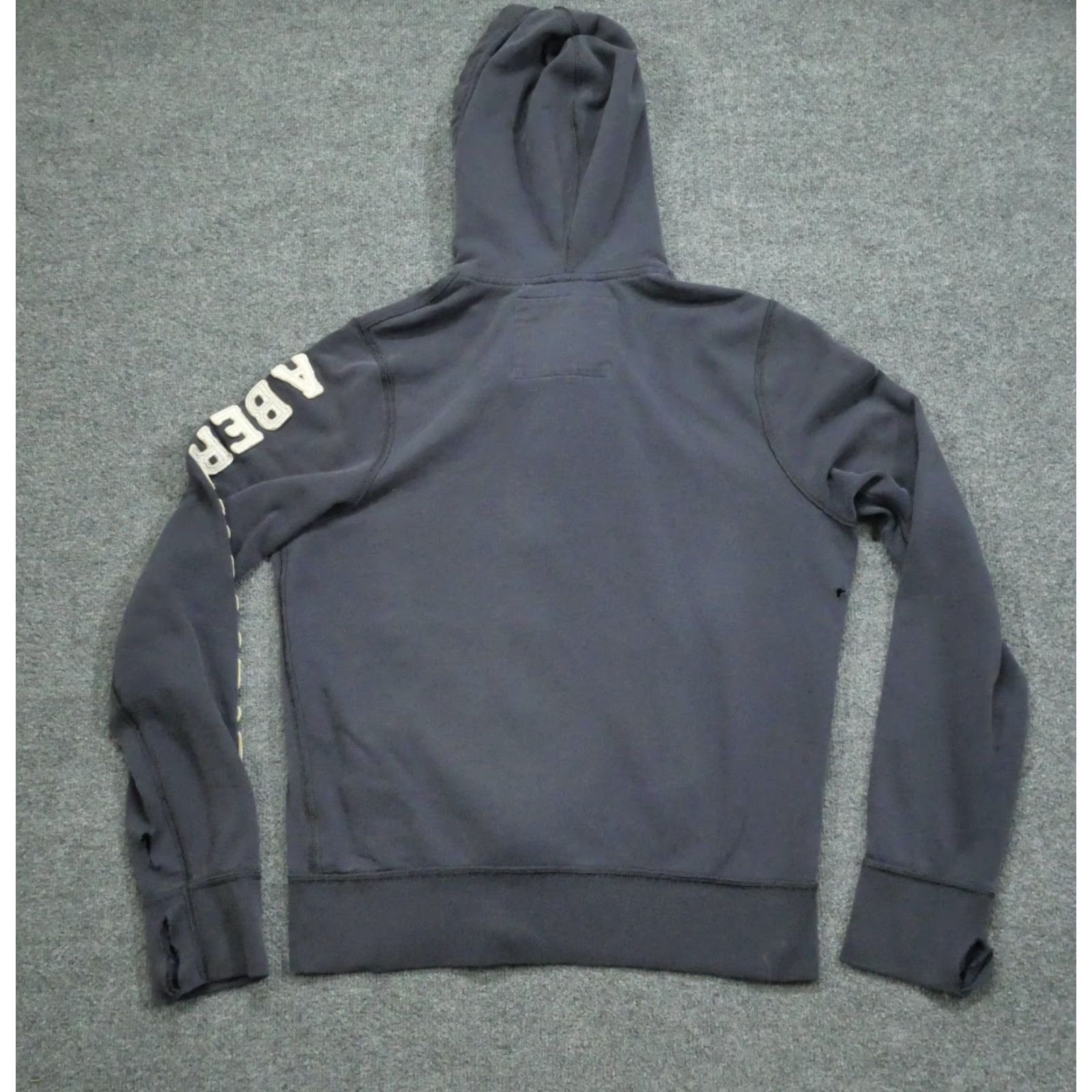 Abercrombie & Fitch VINTAGE Abercrombie & Fitch Hoodie Men L Blue Full Zip Grunge 90s Style, Fleece, Hooded, Distress, Cotton Polyester, Full Zip, Regular Mens Size US L / EU 52-54 / 3 - 7 Thumbnail