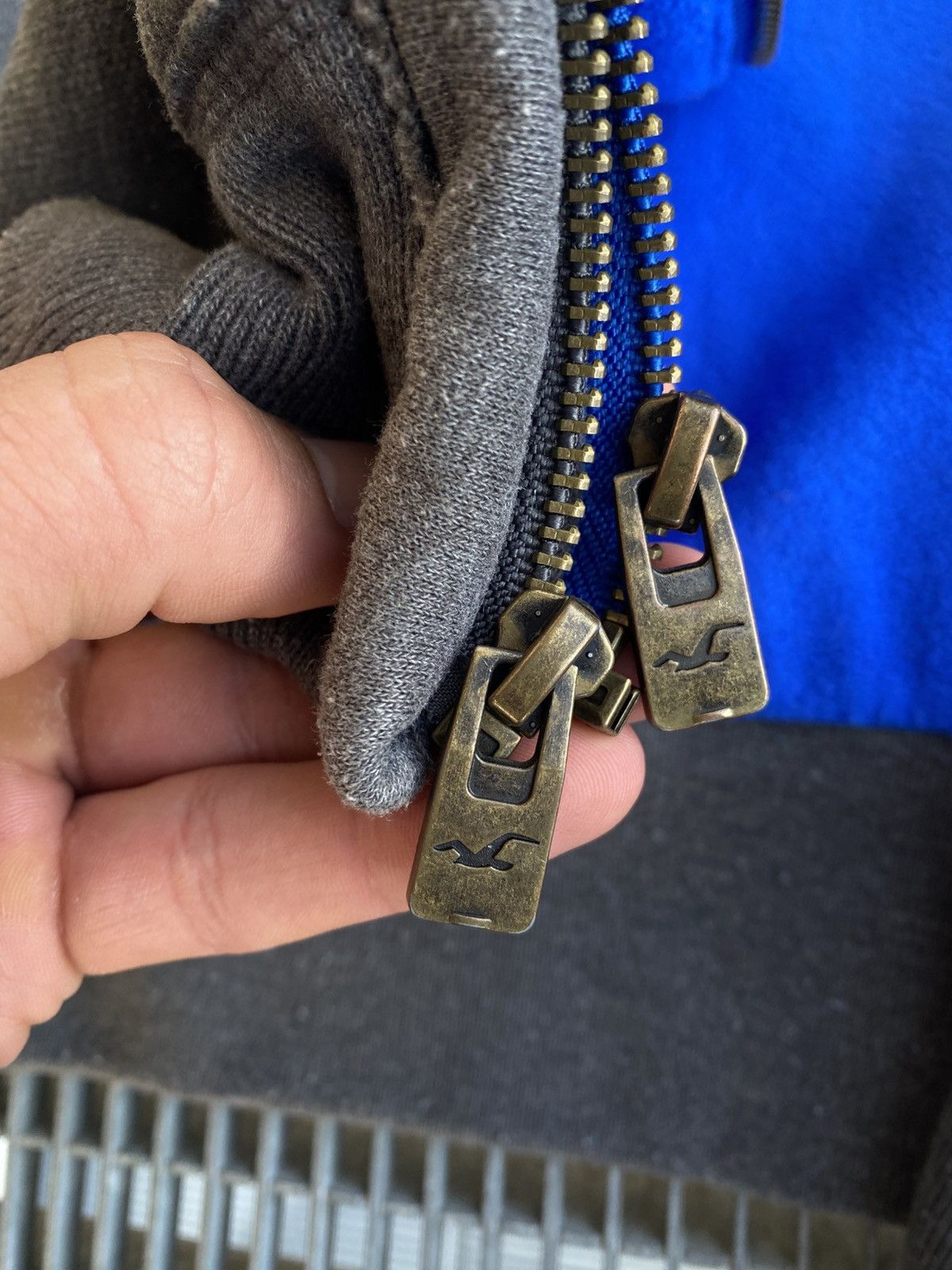 Streetwear Hollister Y2K Fur Double Zip Hoodie Sweaters Knitwear