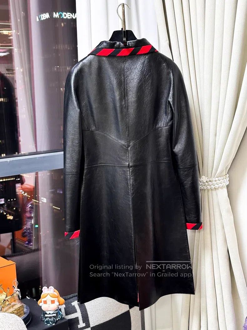 Chanel Chanel Red rolled-edged leather jacket long-sleeved long-s Size XS / US 0-2 / IT 36-38 - 3 Thumbnail