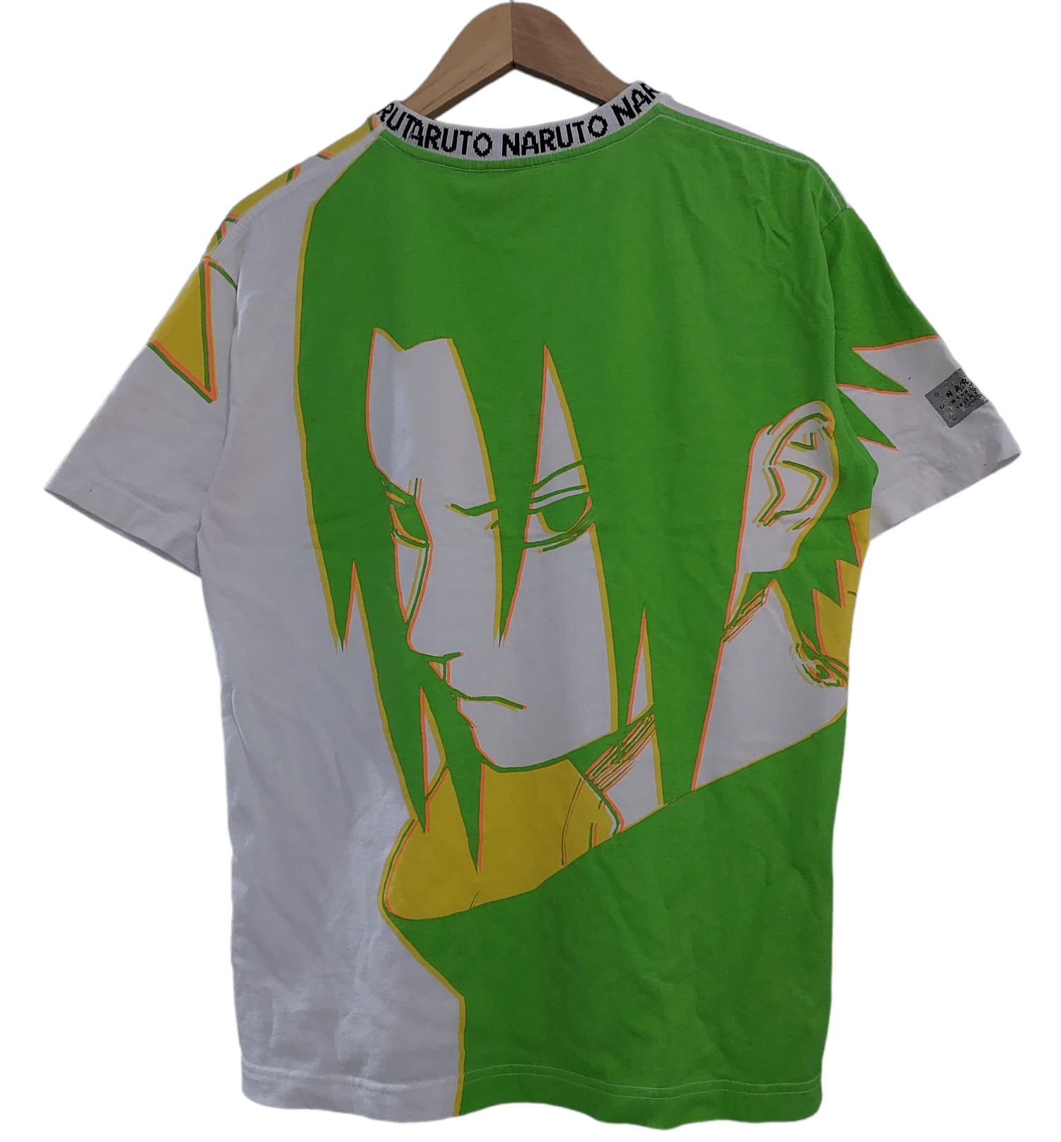 image of Anima x Vintage Naruto Anime Sasuke Weekly Jump Manga Limited T Shirt in White, Men's (Size Medium)