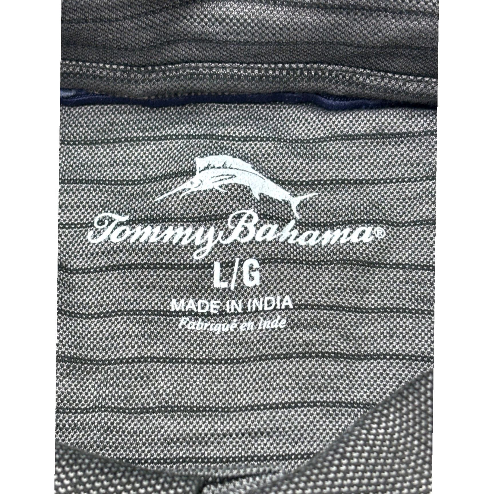 Tommy Bahama Tommy Bahama Polo Shirt Striped Gray Short Sleeve Men’s Large L Casual Golf Sportswear Size US L / EU 52-54 / 3 - 3 Thumbnail