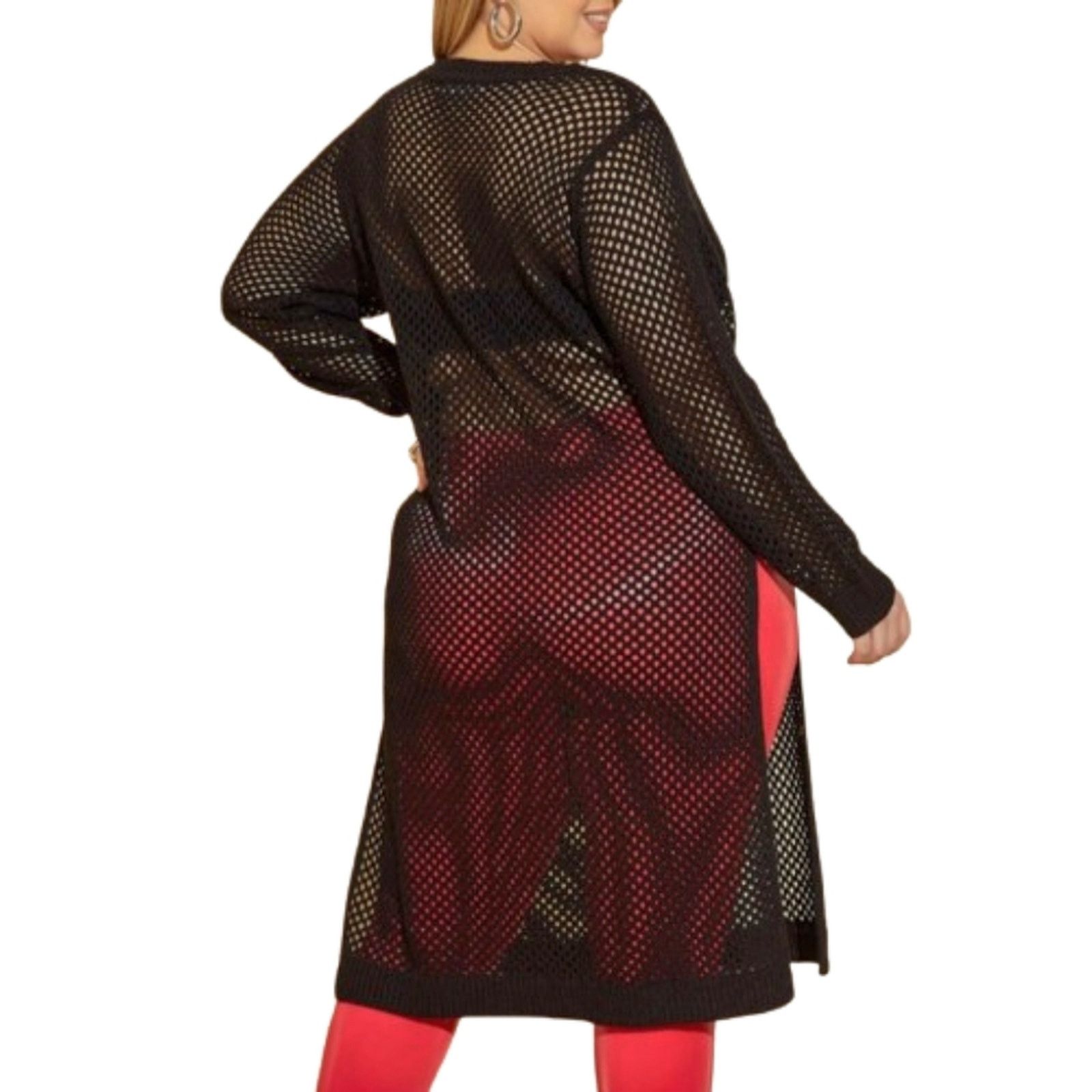Other MIDNITE BLACK ☆ DIAMOND KNIT ☆ TUNIC SWEATER ☆ 4x ☆ NWT Size 4XL / US 24-26 - 4 Thumbnail