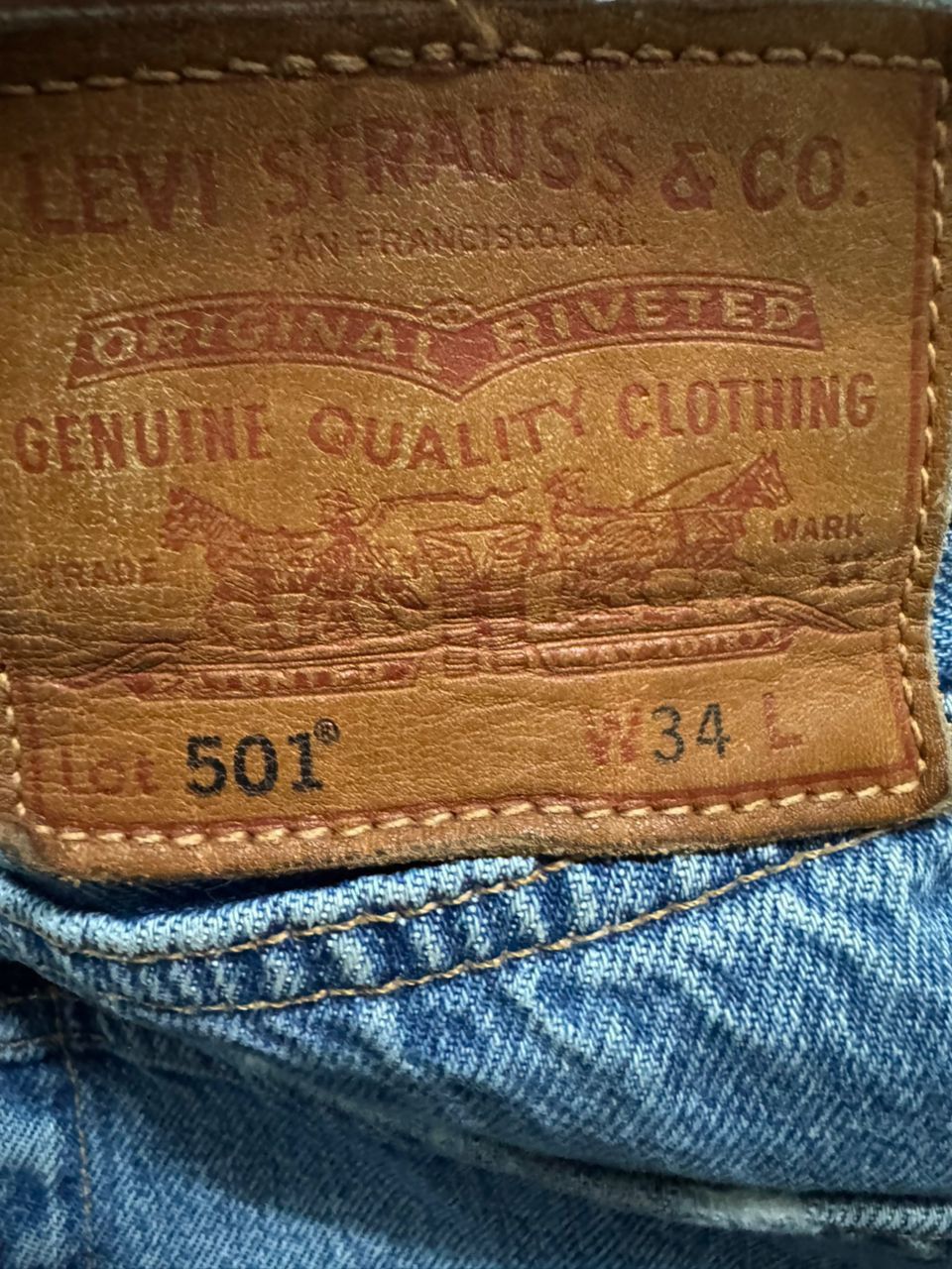 Levi's VINTAGE 2000s Y2K LEVI’S 501 STONED WASH SHORT Size US 32 / EU 48 - 14 Thumbnail
