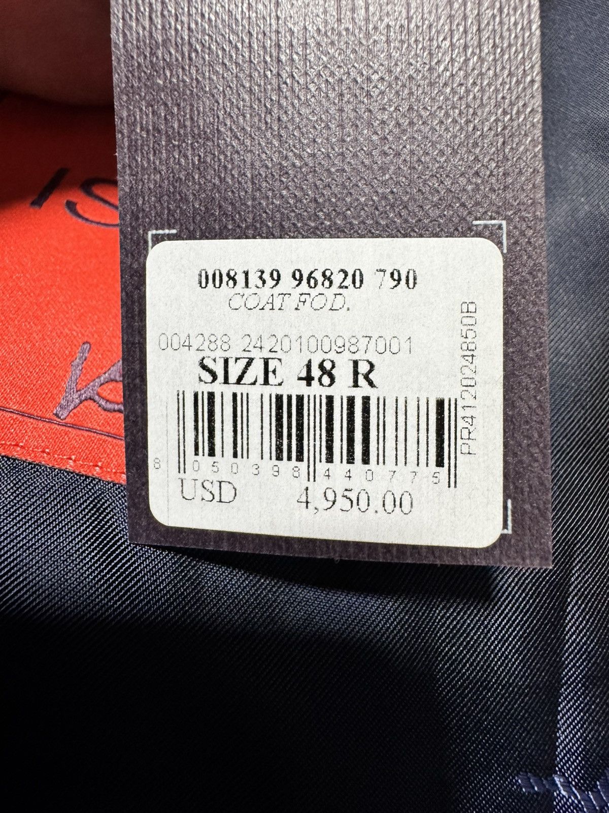 Isaia Napolii Isaia Napoli Men’s Blue Corduroy Overcoat Size US M / EU 48-50 / 2 - 9 Thumbnail