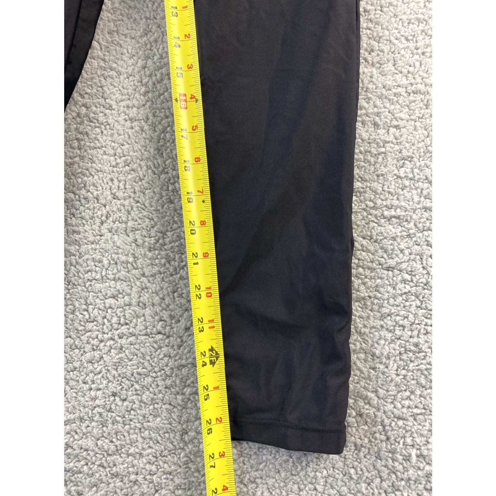 Vintage WOMENS Athletic Compression Leggings Size 10 Black Solid Activewear Size 32" / US 10 / IT 46 - 6 Thumbnail