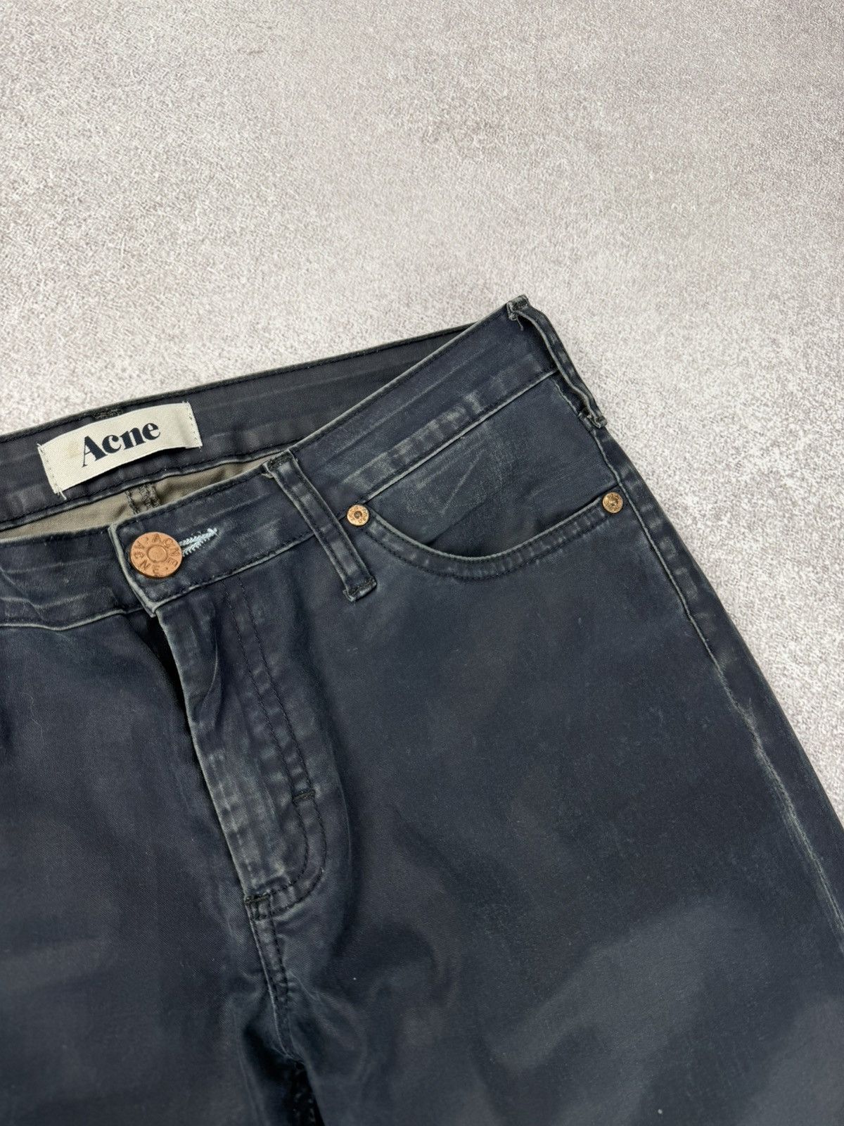 Acne Studios Acne Kex Plant Navy Denim Pants Size 29x32 Size US 29 - 4 Thumbnail