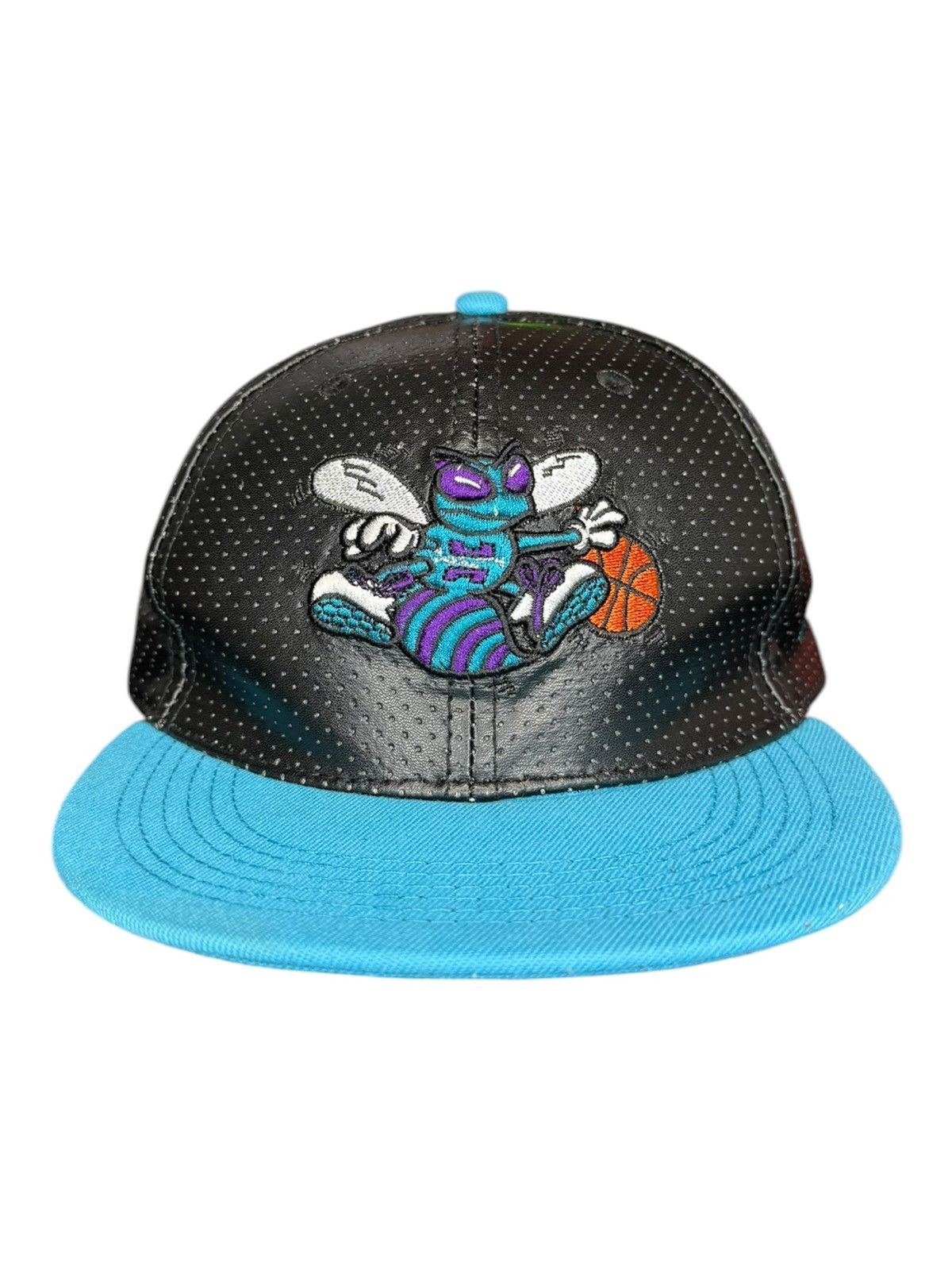 Other Charlotte Hornets Leather Snapback New Era Teal Black Hat Size ONE SIZE - 2 Thumbnail