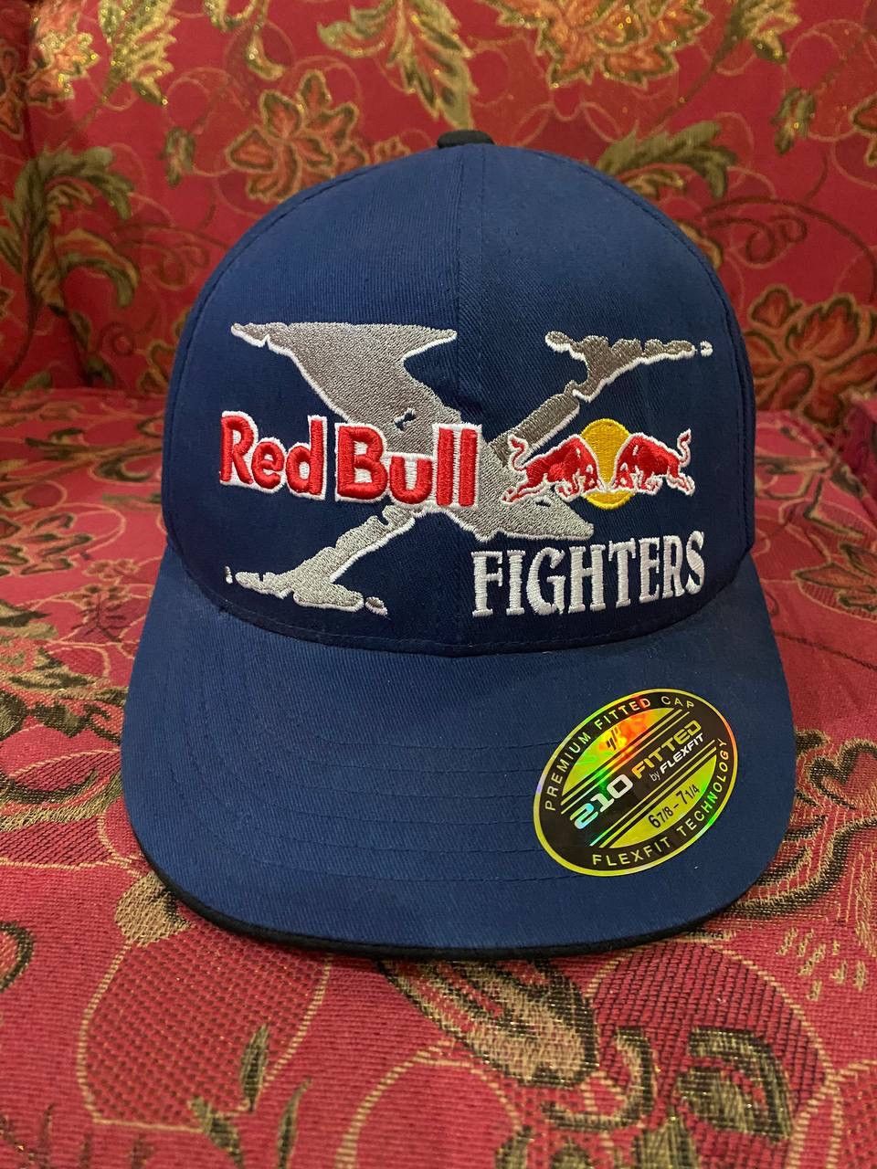 Fox Racing × Red Bull Embroidered Redbull Fighters Fox Fullcap Hats Size ONE SIZE - 3 Thumbnail