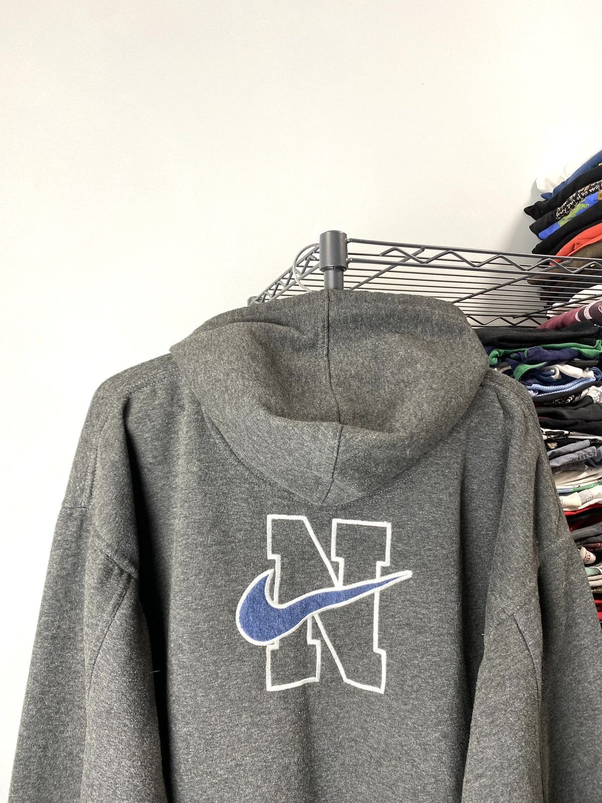 Nike 1990’s Nike Vintage Hoodie Embroidered N Logo Size US XL / EU 56 / 4 - 9 Thumbnail