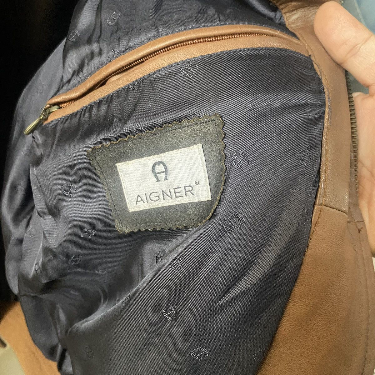 Aigner Aigner Leather Jacket brown vintage Size US L / EU 52-54 / 3 - 6 Thumbnail