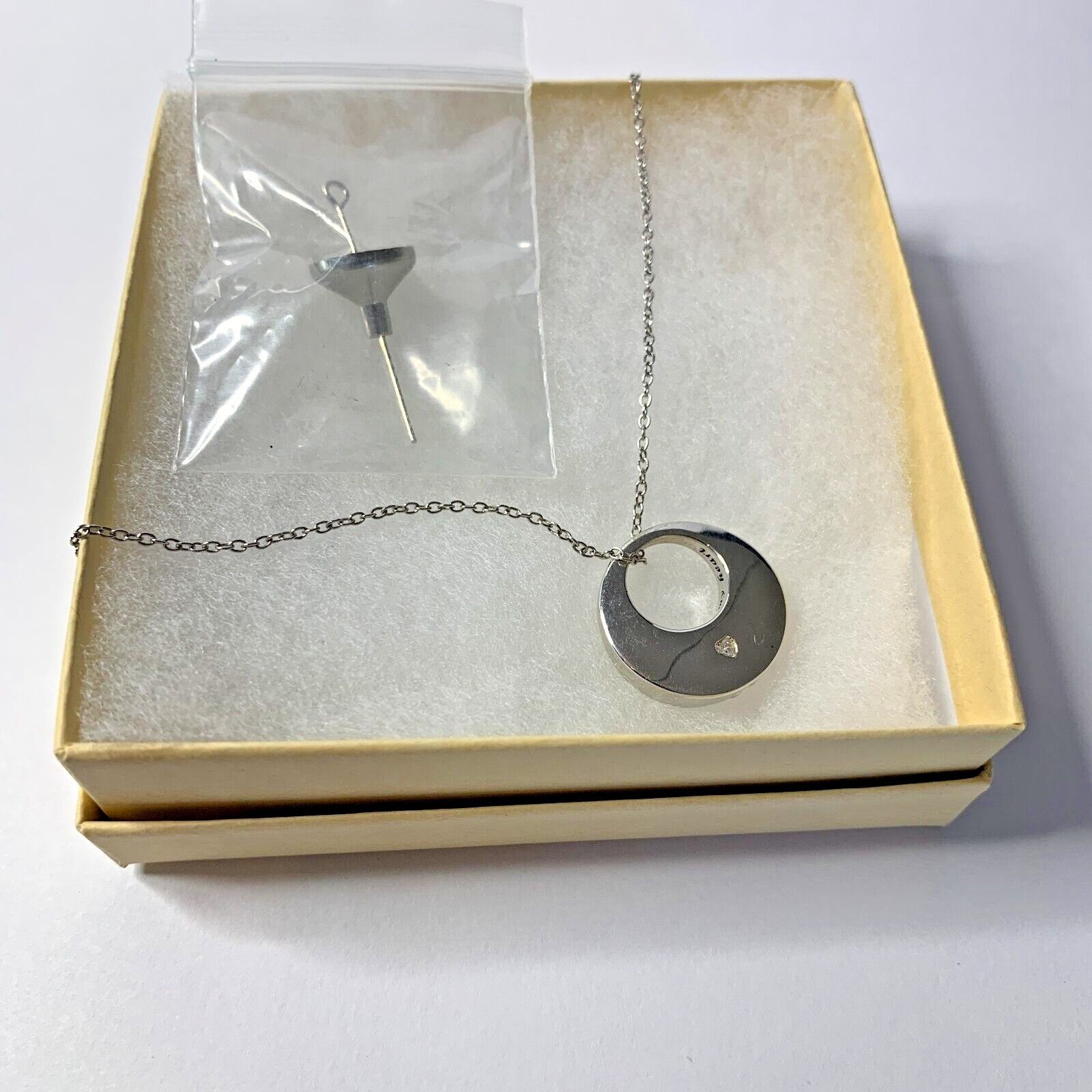 Designer Eternity Memorial Heart Diamond Cremation Urn Necklace for A Size ONE SIZE - 2 Thumbnail