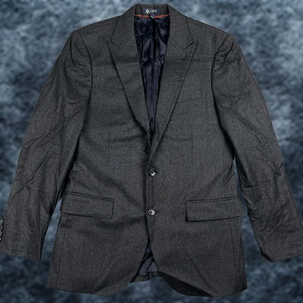 J.Crew J Crew Ludlow Wool Sport Coat Blazer Mens 38R Grey Suit Jacket Two Button Size 38R - 1 Thumbnail