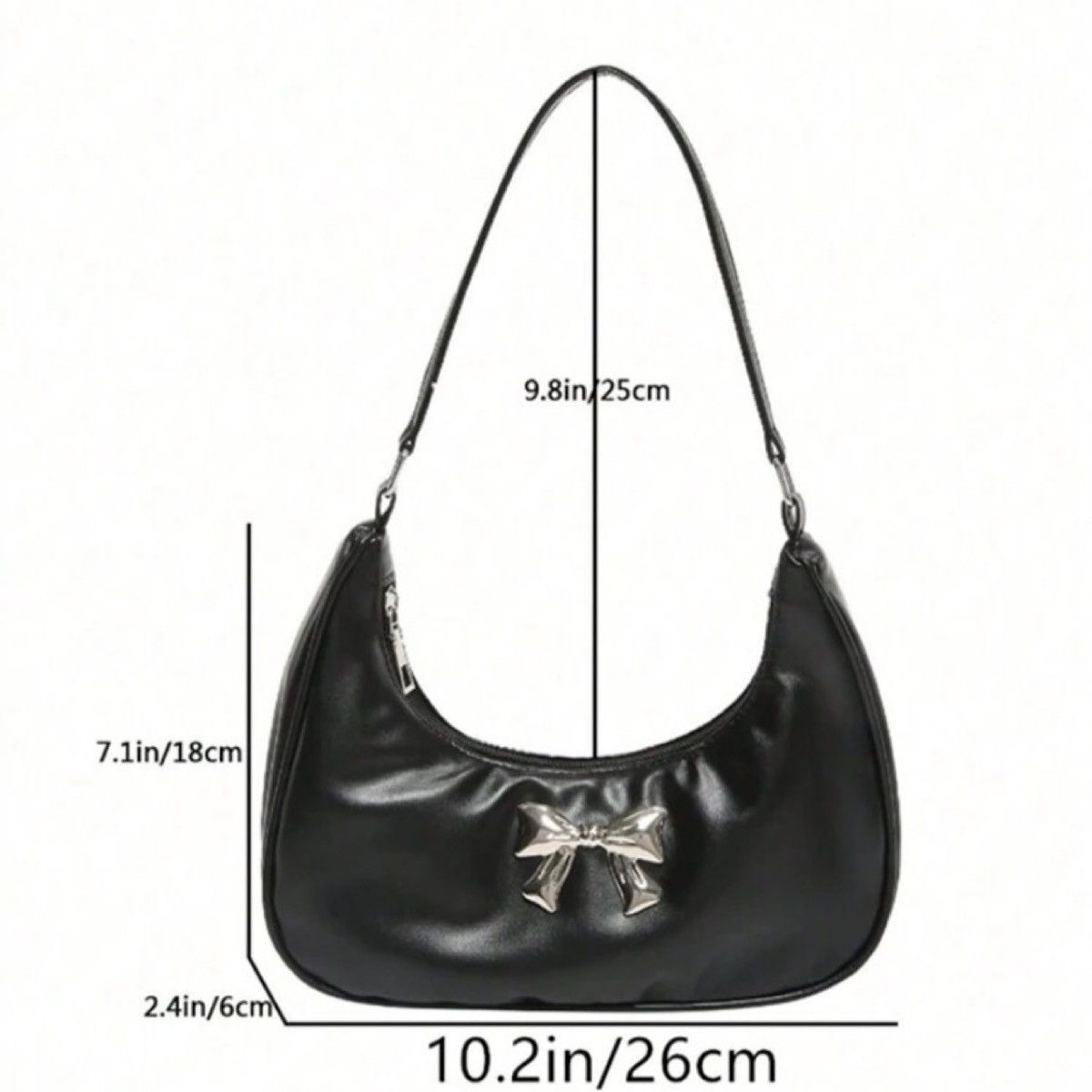 Vintage New Fashion Spring/Summer Metallic Bow Decoration Clutch Bag Size ONE SIZE - 3 Thumbnail