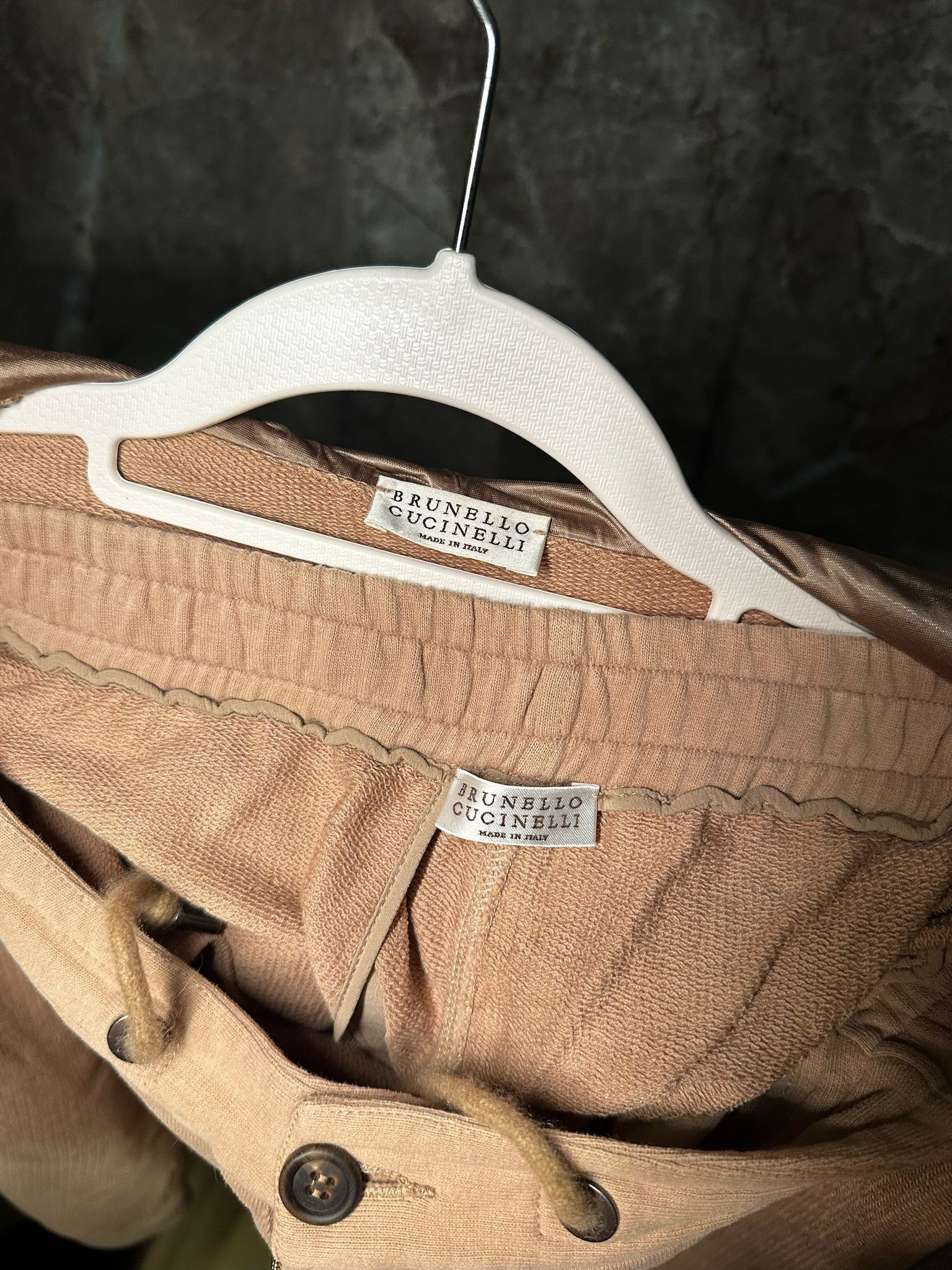 Brunello Cucinelli Brunello Cucinelli Beige Cotton Hoodie & Jogger Set Size XS / US 0-2 / IT 36-38 - 3 Thumbnail