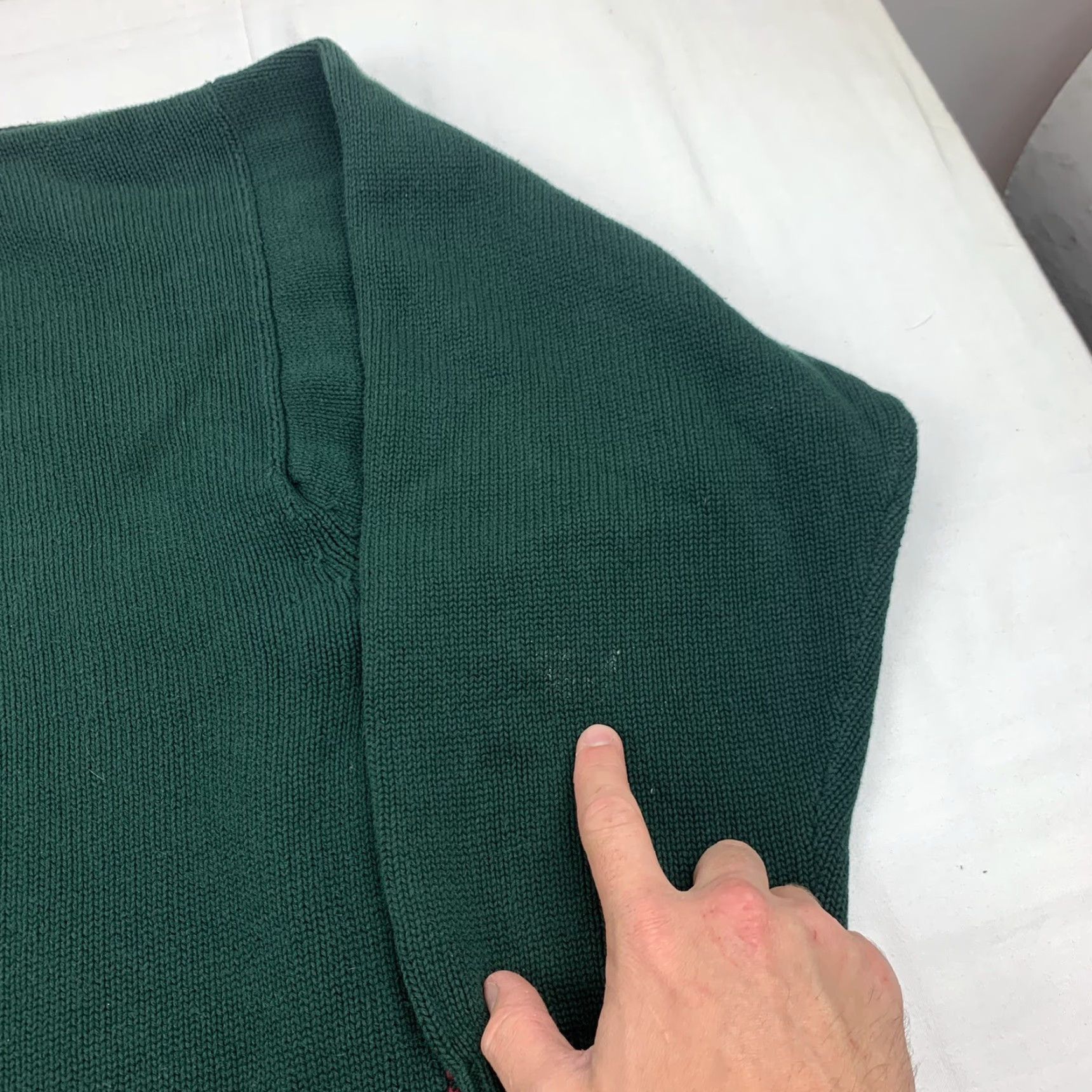 Tommy Hilfiger VINTAGE Tommy Hilfiger Sweater Men XL Green Plaid Knit Crewneck Pullover Logo 90s Size US XL / EU 56 / 4 - 8 Thumbnail