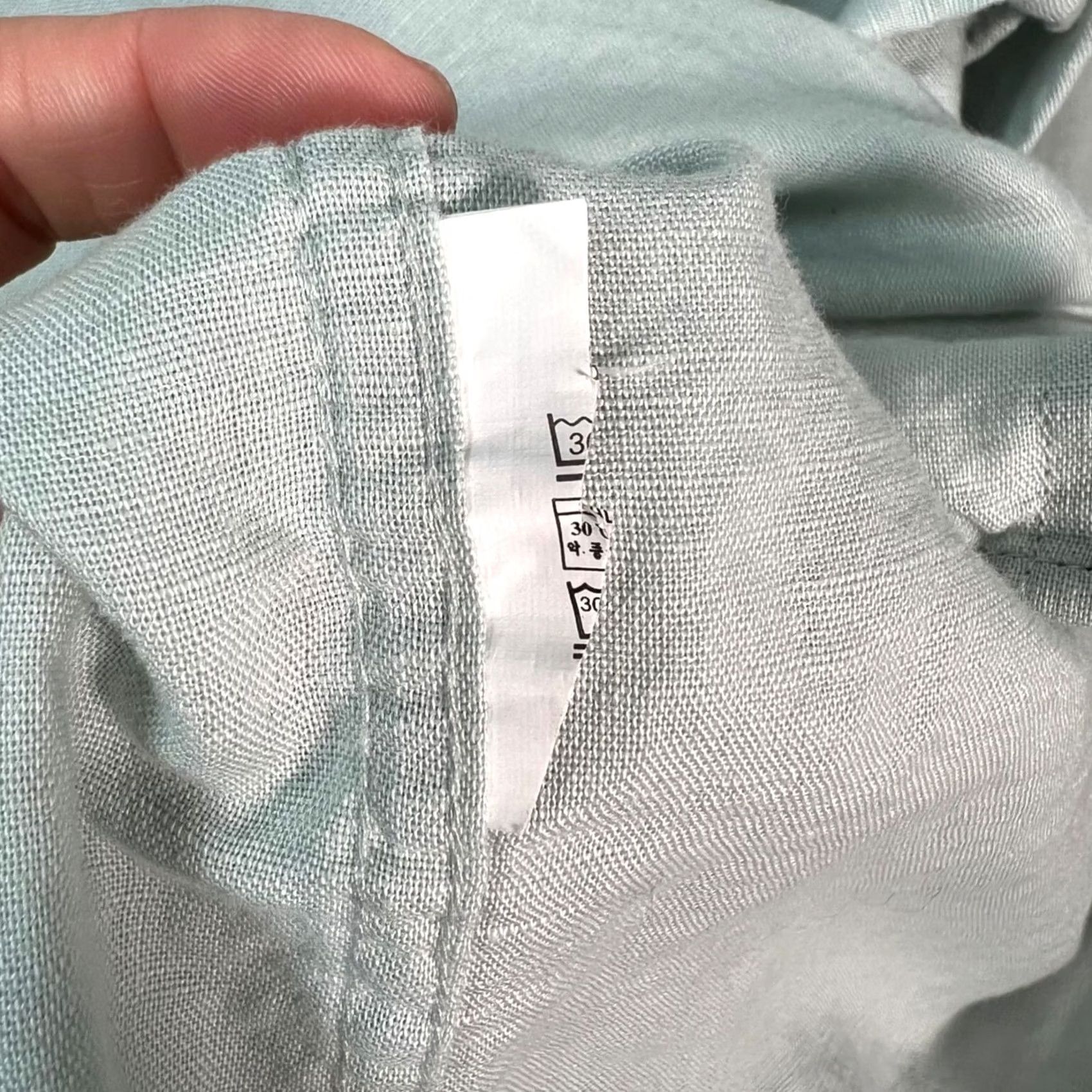Zara Zara Mens Size Small Light Green Button-Up Linen Blend Shirt Size US S / EU 44-46 / 1 - 4 Thumbnail