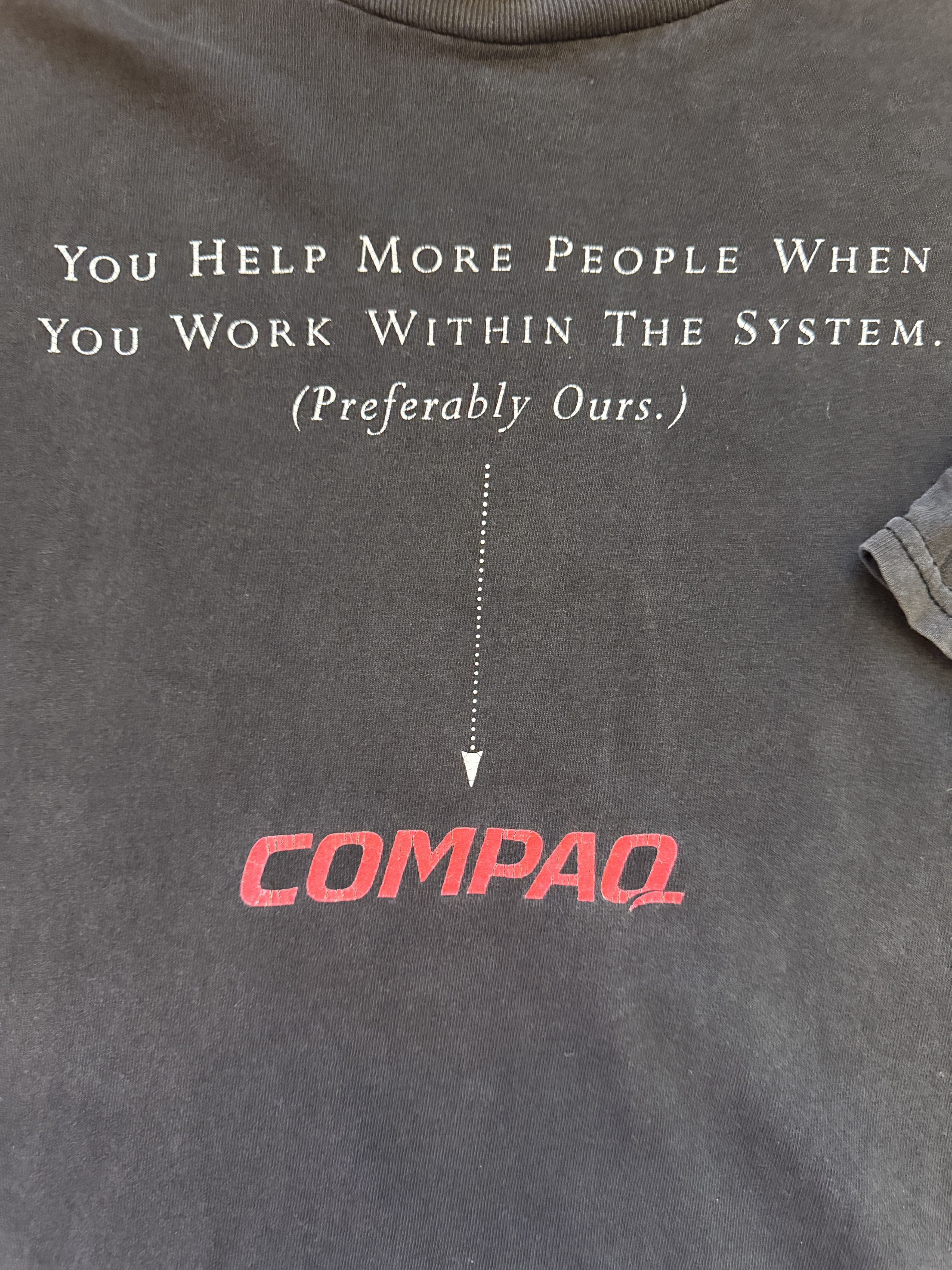 Vintage Compaq Vintage Sci-Fi Shirt - Faded Black XL Size US XL / EU 56 / 4 - 2 Thumbnail