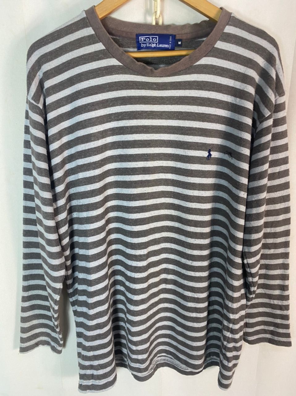 Polo Ralph Lauren Polo Ralph Lauren small logo stripe long sleeve tshirt Size US L / EU 52-54 / 3 - 2 Thumbnail