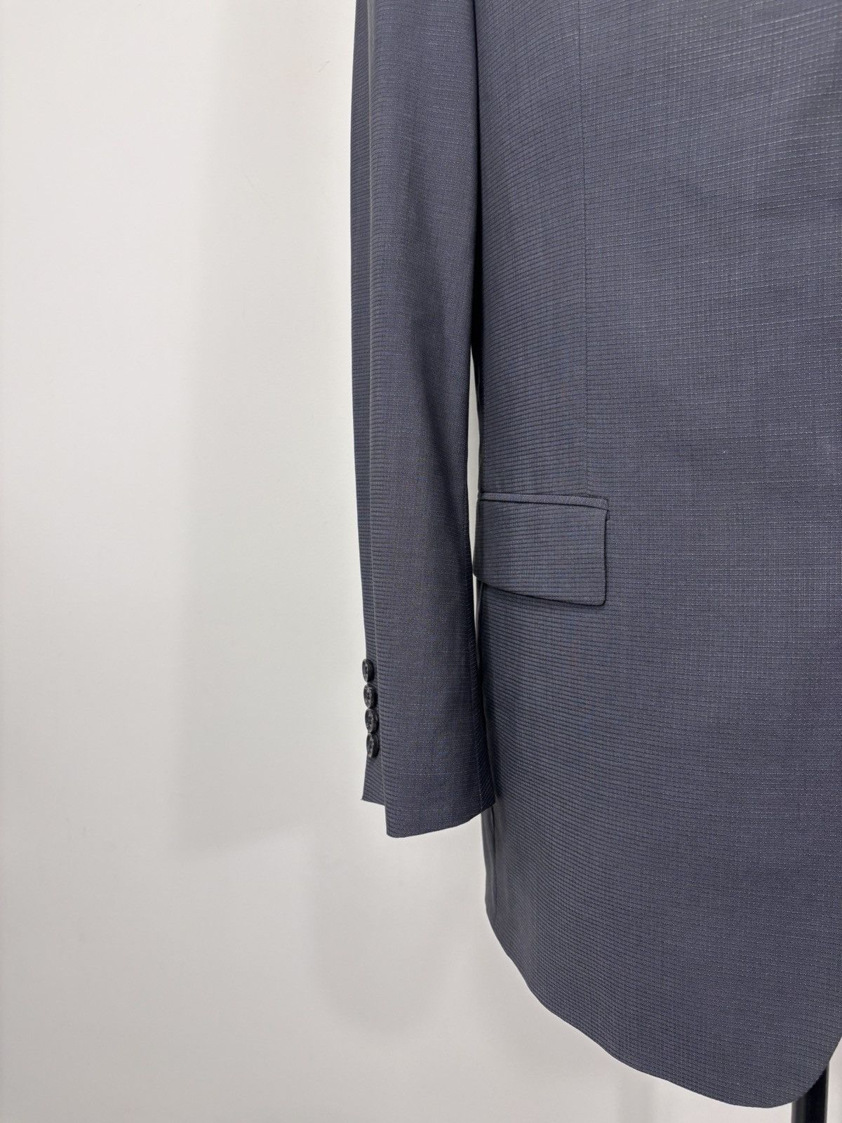 Hugo Boss Hugo Boss Men’s 2-Piece Textured Grey 120s Wool Suit Size 40R - 4 Thumbnail