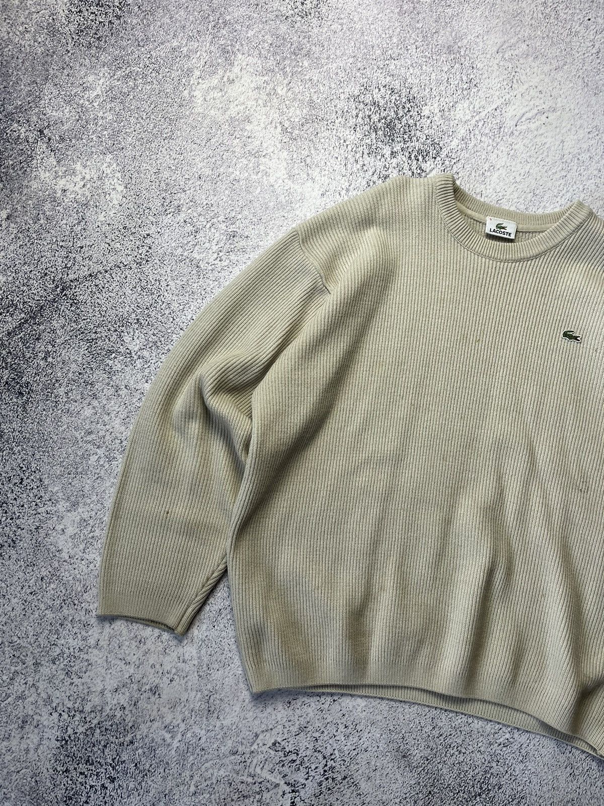 Lacoste Rare Vintage Lacoste Distressed Wool Knitted Sweater Y2K Size US M / EU 48-50 / 2 - 2 Thumbnail