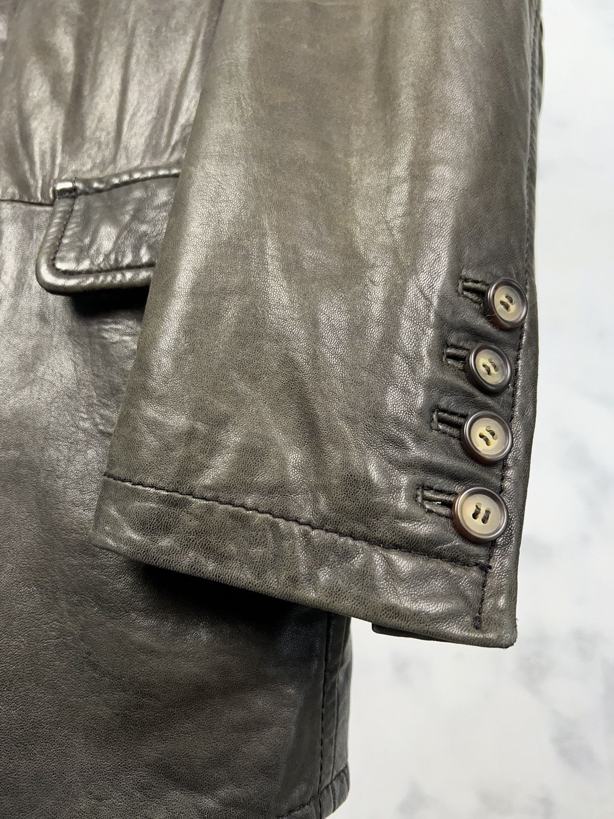 Milestone Milestone Leather Blazer Jacket Size L - XL Size US XL / EU 56 / 4 - 7 Thumbnail