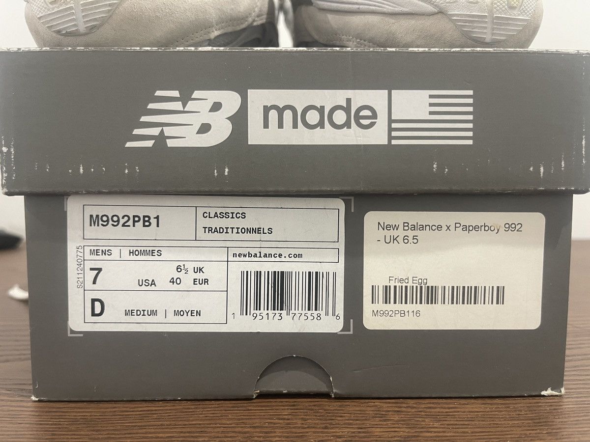 New Balance New Balance x Paperboy Paris 992 - Fried Egg Size US 7 / EU 40 - 10 Thumbnail