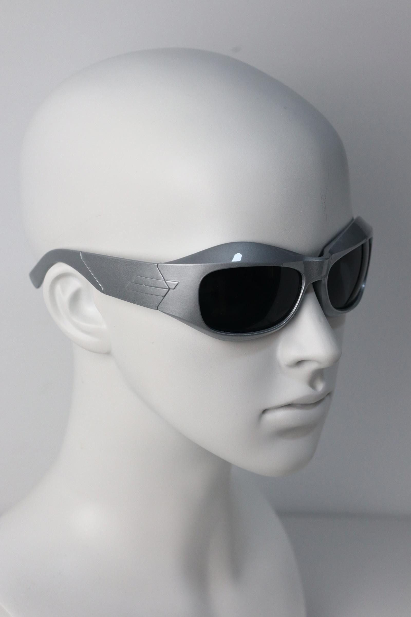Other Y2k Avant Garde Futuristic Silver Black Sunglasses Unisex OS Size ONE SIZE - 5 Thumbnail