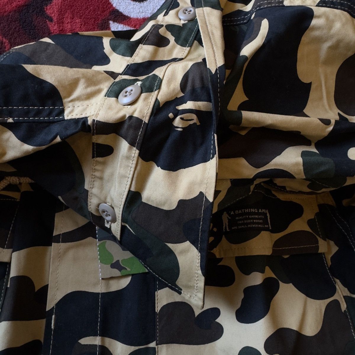 Bape BAPE yellow abc camo shirt windbreaker Size US L / EU 52-54 / 3 - 10 Thumbnail