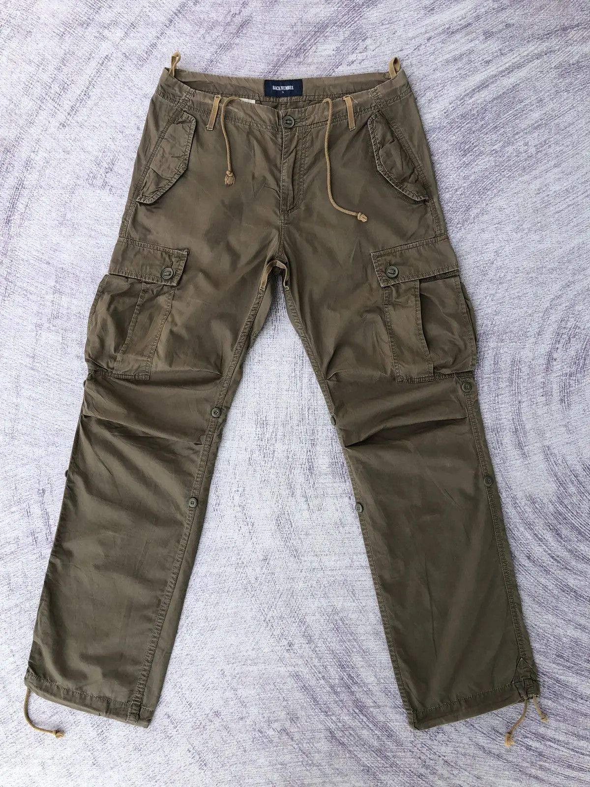 Faded Olive BackNumber Multipocket Tactical Cargo Pants