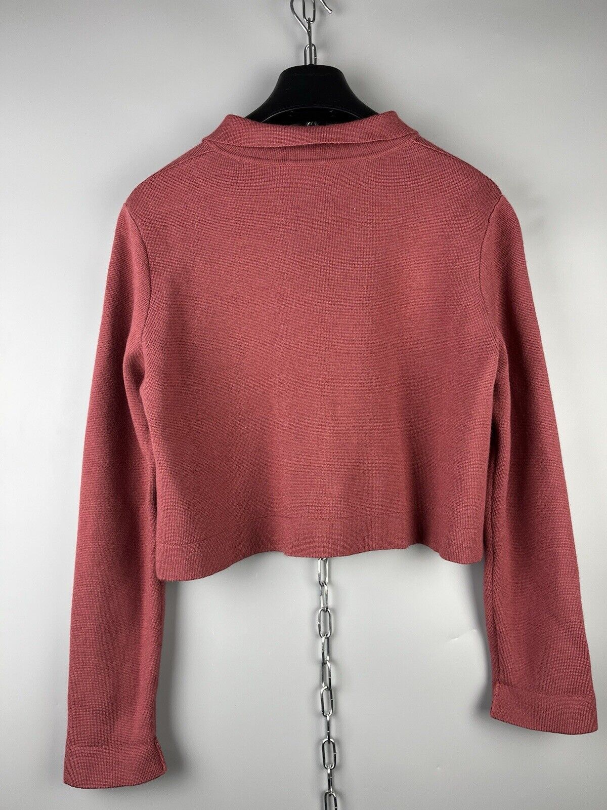 Sezane Sezane Womens Wool Knit Cropped Blazer Jacket Size XS / US 0-2 / IT 36-38 - 9 Thumbnail