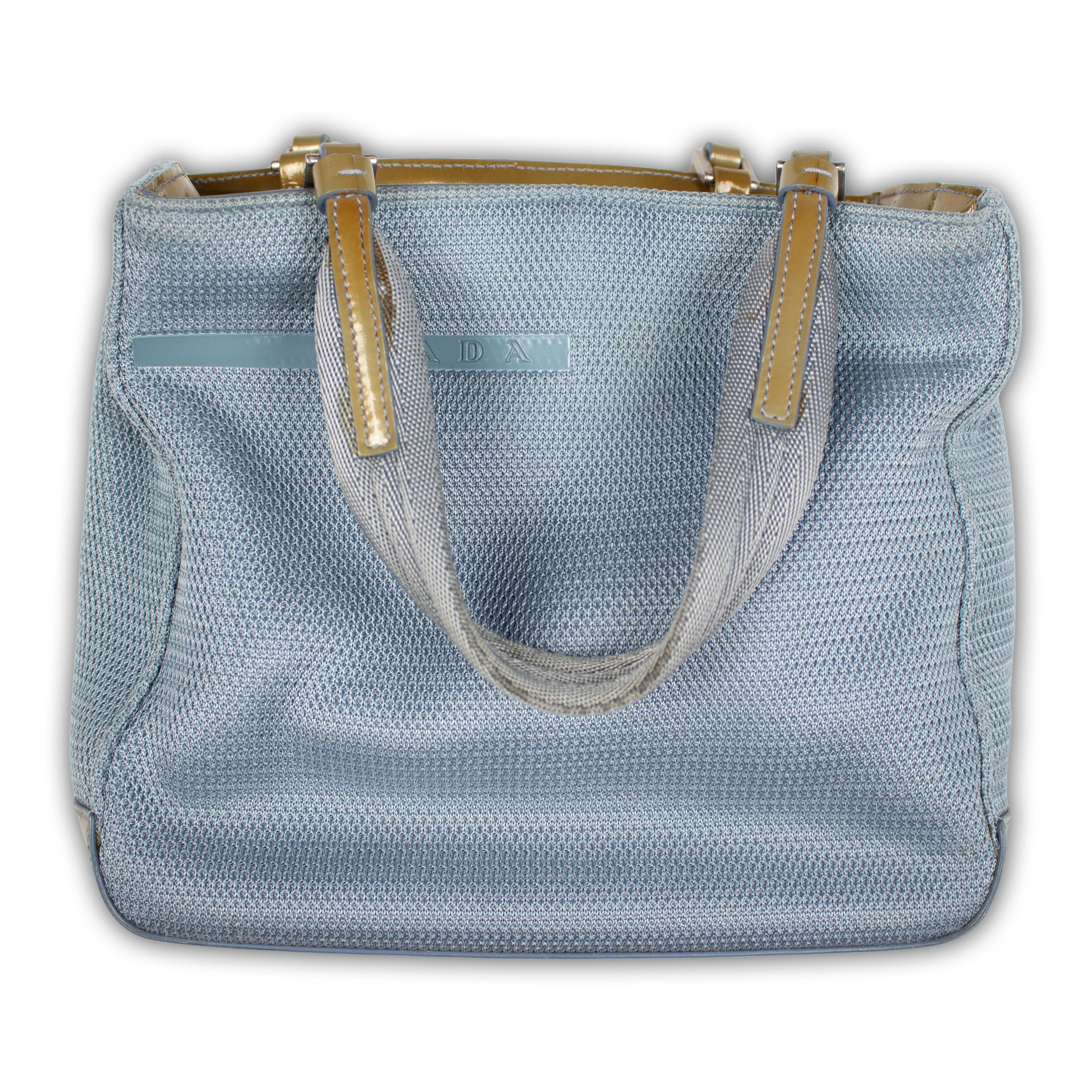 Prada Prada Vintage Baby Blue Nylon/Mesh Handbag Size ONE SIZE - 4 Thumbnail