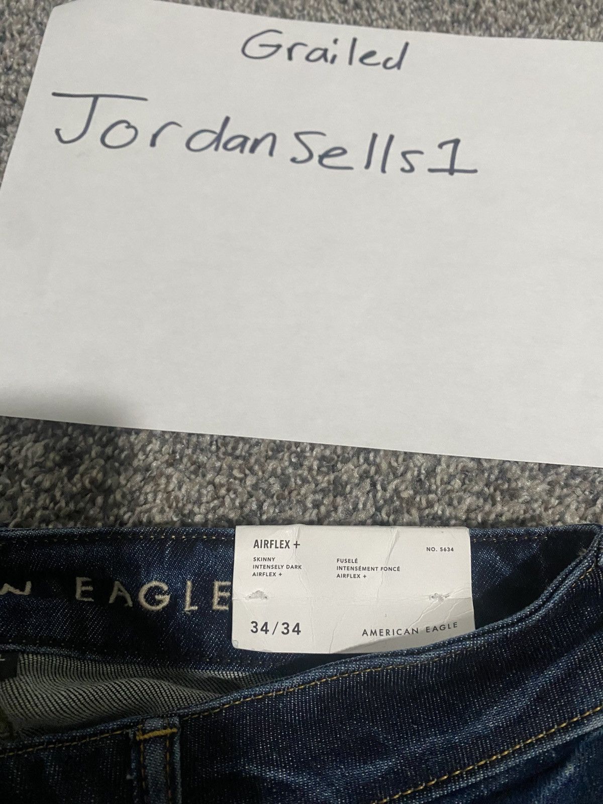 American Eagle Outfitters American Eagle Outfitters 34x34 Skinny Airflex+ Jeans Size US 34 / EU 50 - 5 Thumbnail