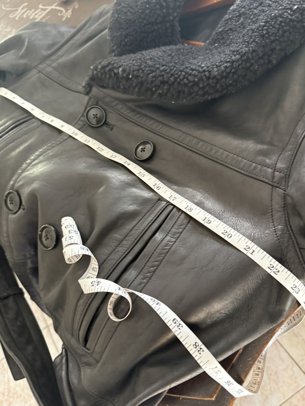Banana Republic Banana Republic Shawl Collar cowhide leather Jacket Black S Size US S / EU 44-46 / 1 - 16 Thumbnail