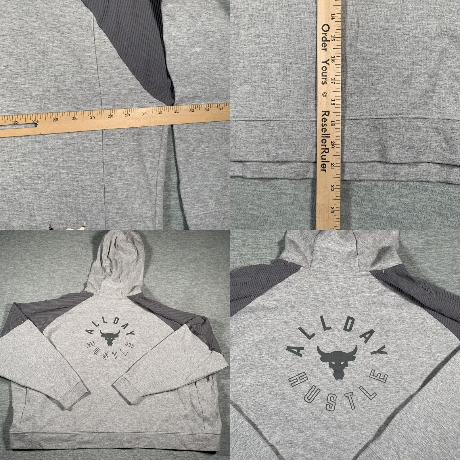 Under Armour VINTAGE Under Armour Hoodie Mens Small Gray Project Rock All Day Hustle Loose Fleece Size US S / EU 44-46 / 1 - 8 Thumbnail