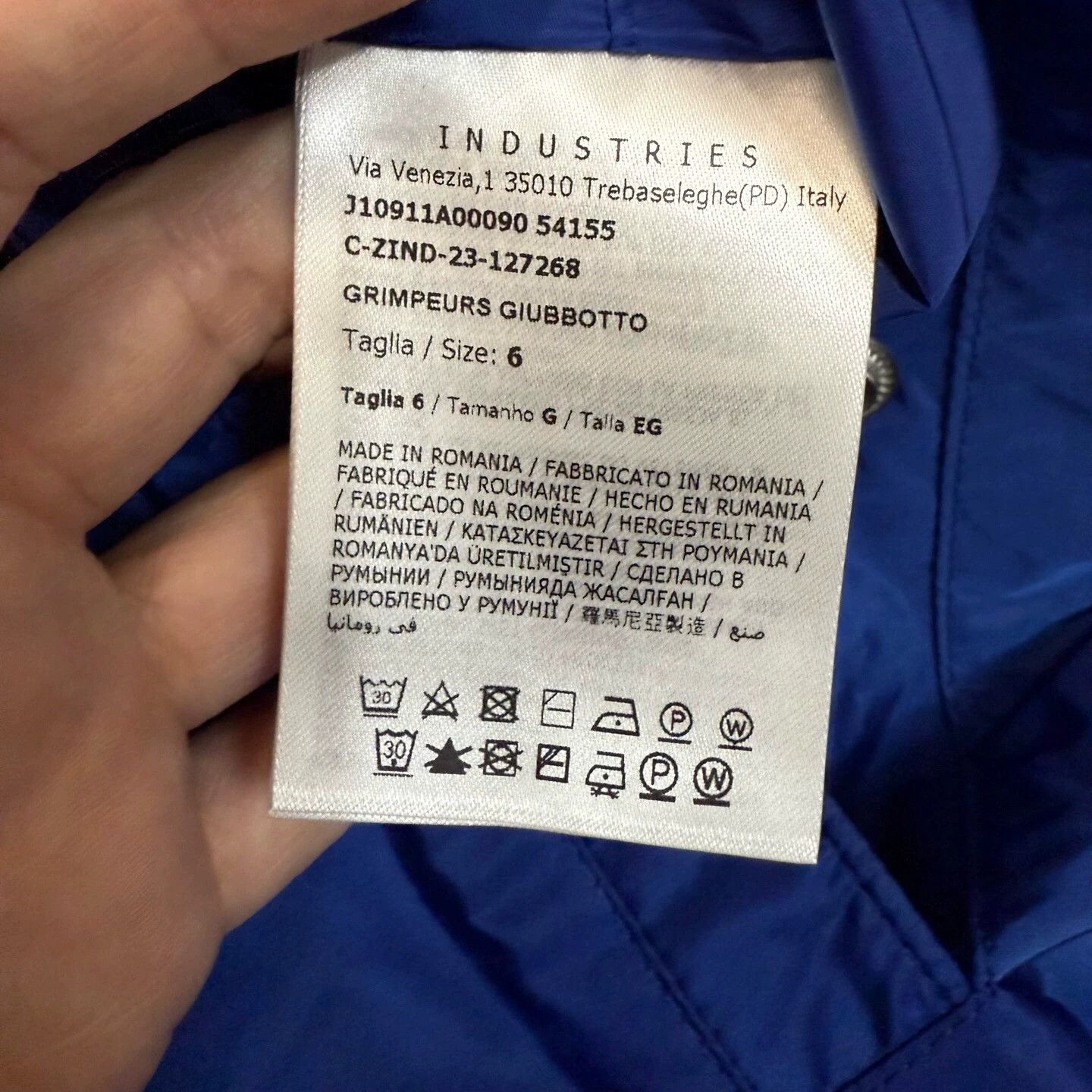 Moncler Moncler New Blue Hood Striped Nylon Jacket Size 6 Size US XXL / EU 58 / 5 - 4 Thumbnail
