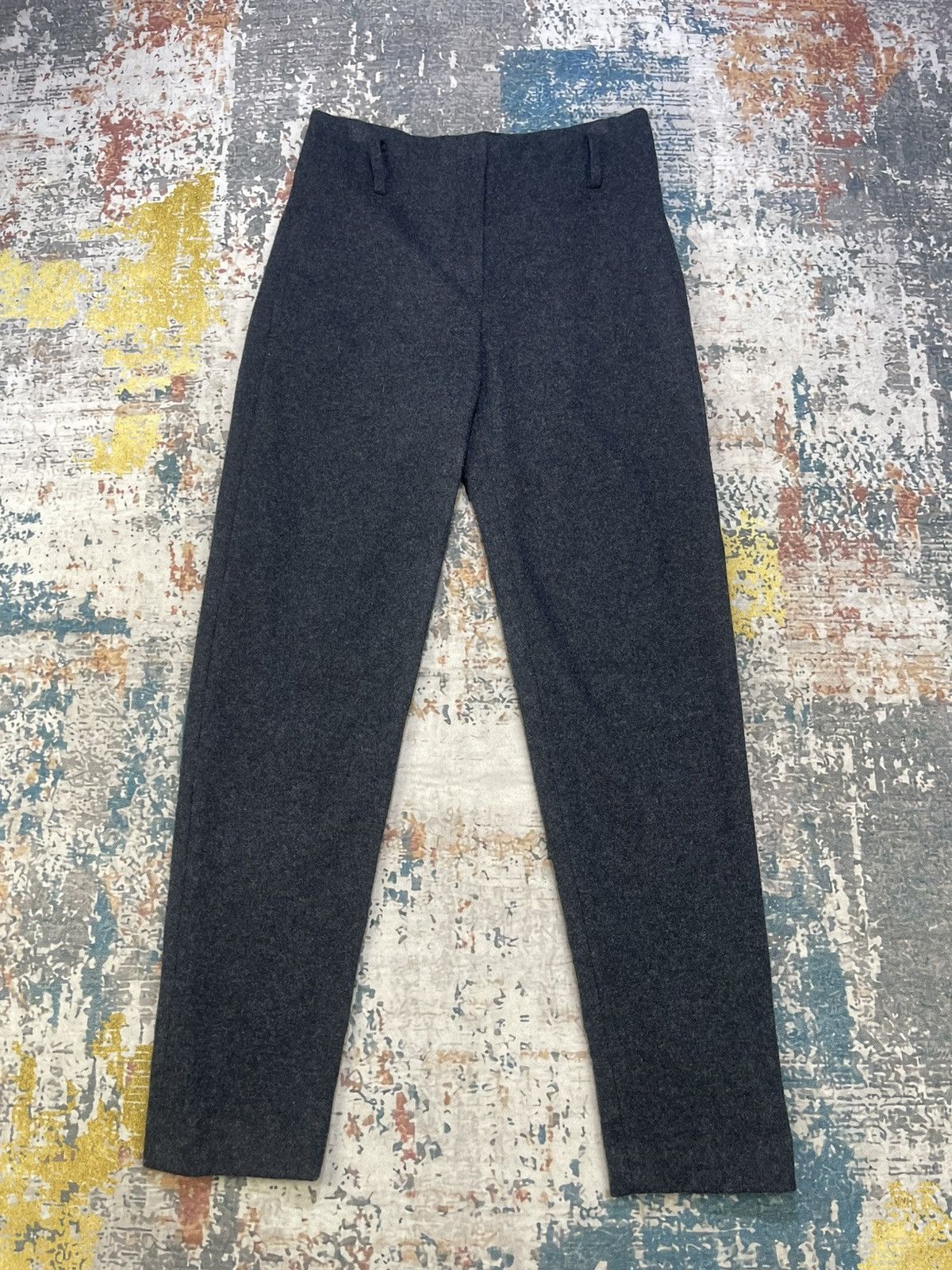 Theory Theory Fit Straigh Leg Belted Flannel Wool Pants Size 27" / US 4 / IT 40 - 3 Thumbnail