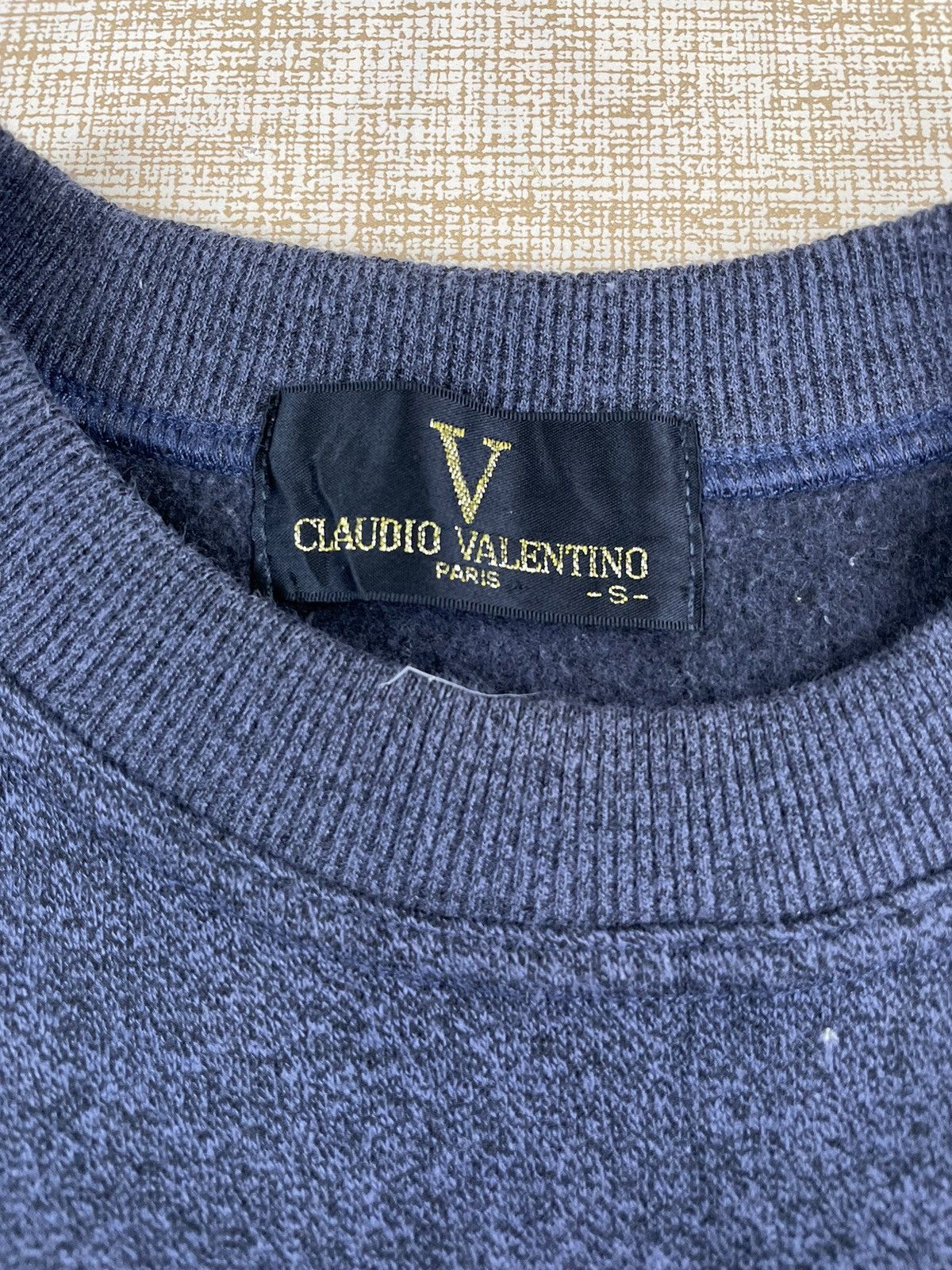 Valentino × Vintage VINTAGE CLAUDIO VALENTINO Embroidery Logo Sweatshirt Size US M / EU 48-50 / 2 - 4 Thumbnail