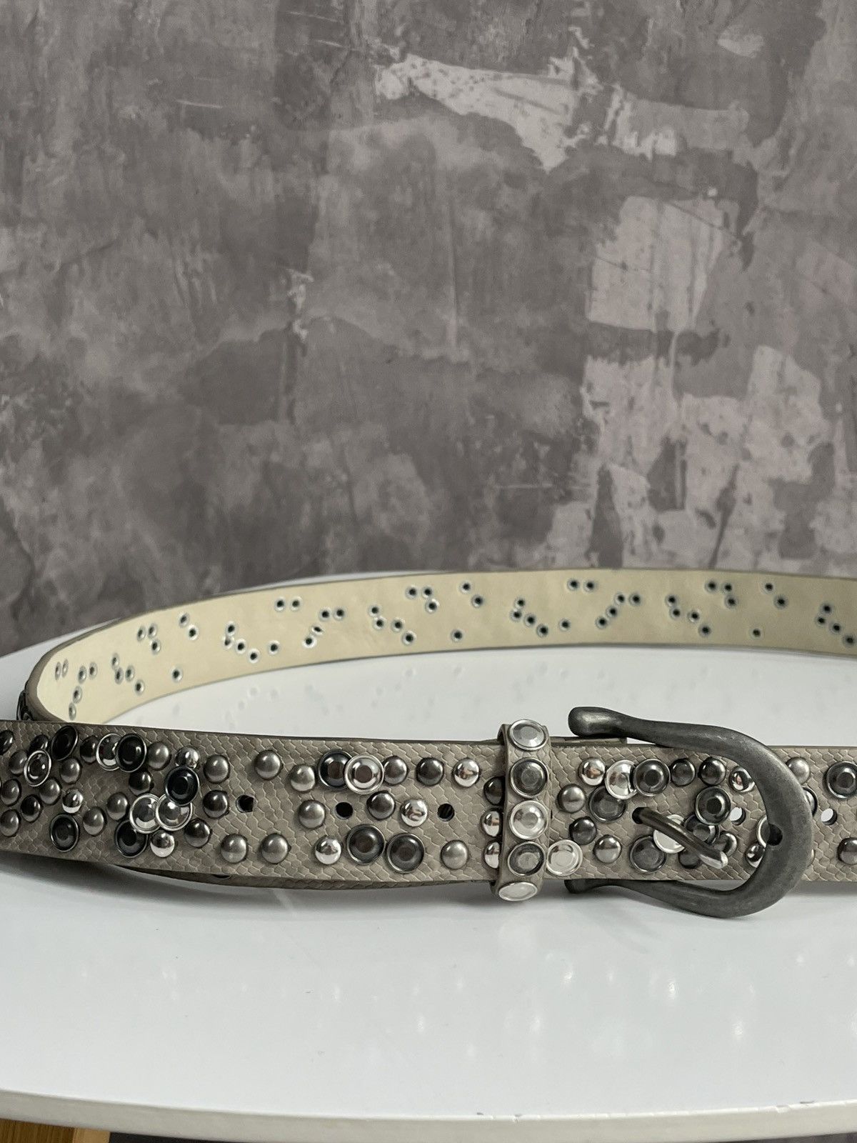 If Six Was Nine × Japanese Brand × Le Grande Bleu (L.G.B.) Vintage Y2K Hysteric Glamour Style Studded Belt Size ONE SIZE - 4 Thumbnail