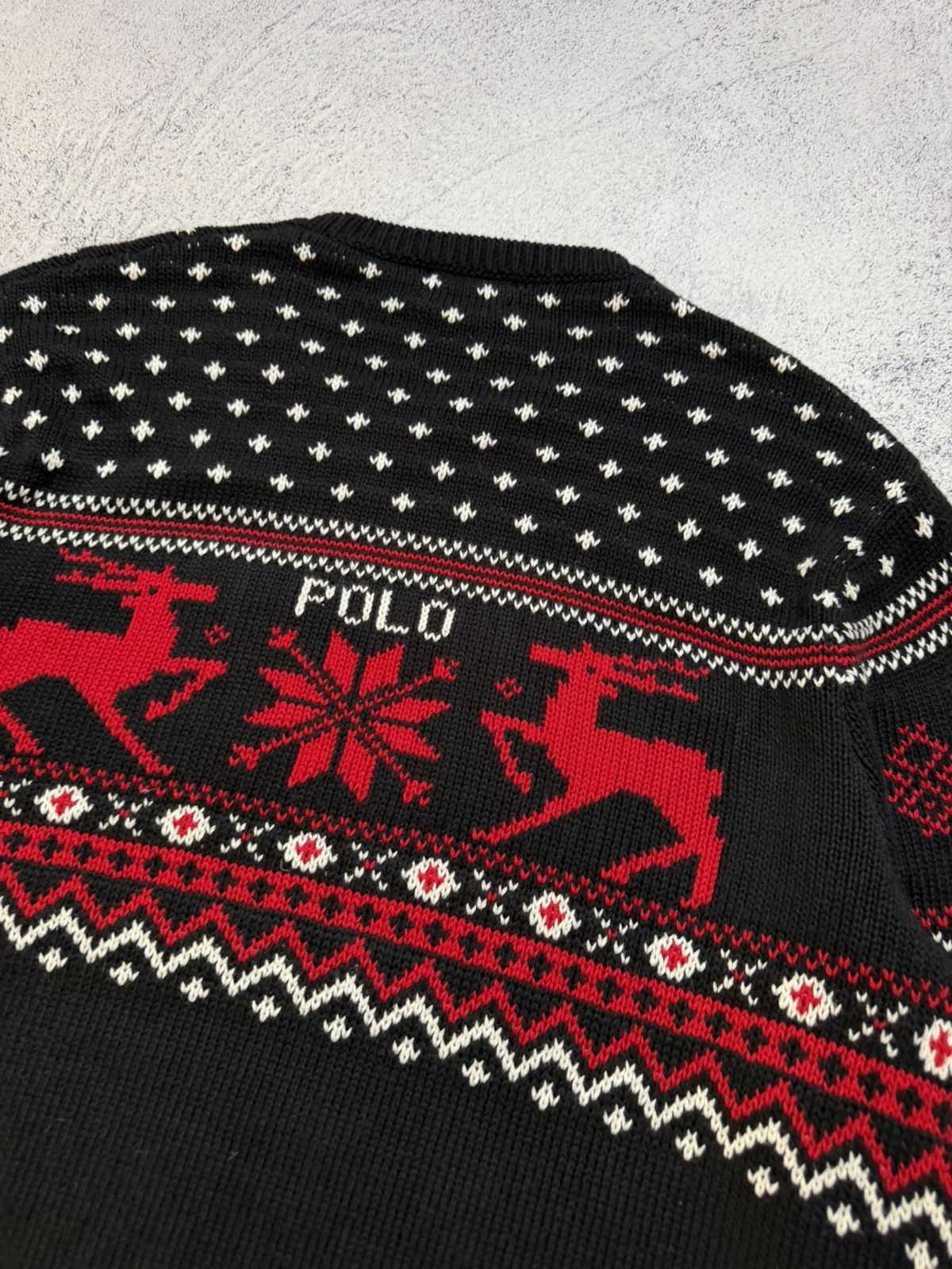 Polo Ralph Lauren RRL Style Fair Isle Nordic Cotton Cashmere Crewneck Sweater Size US XXL / EU 58 / 5 - 14 Thumbnail