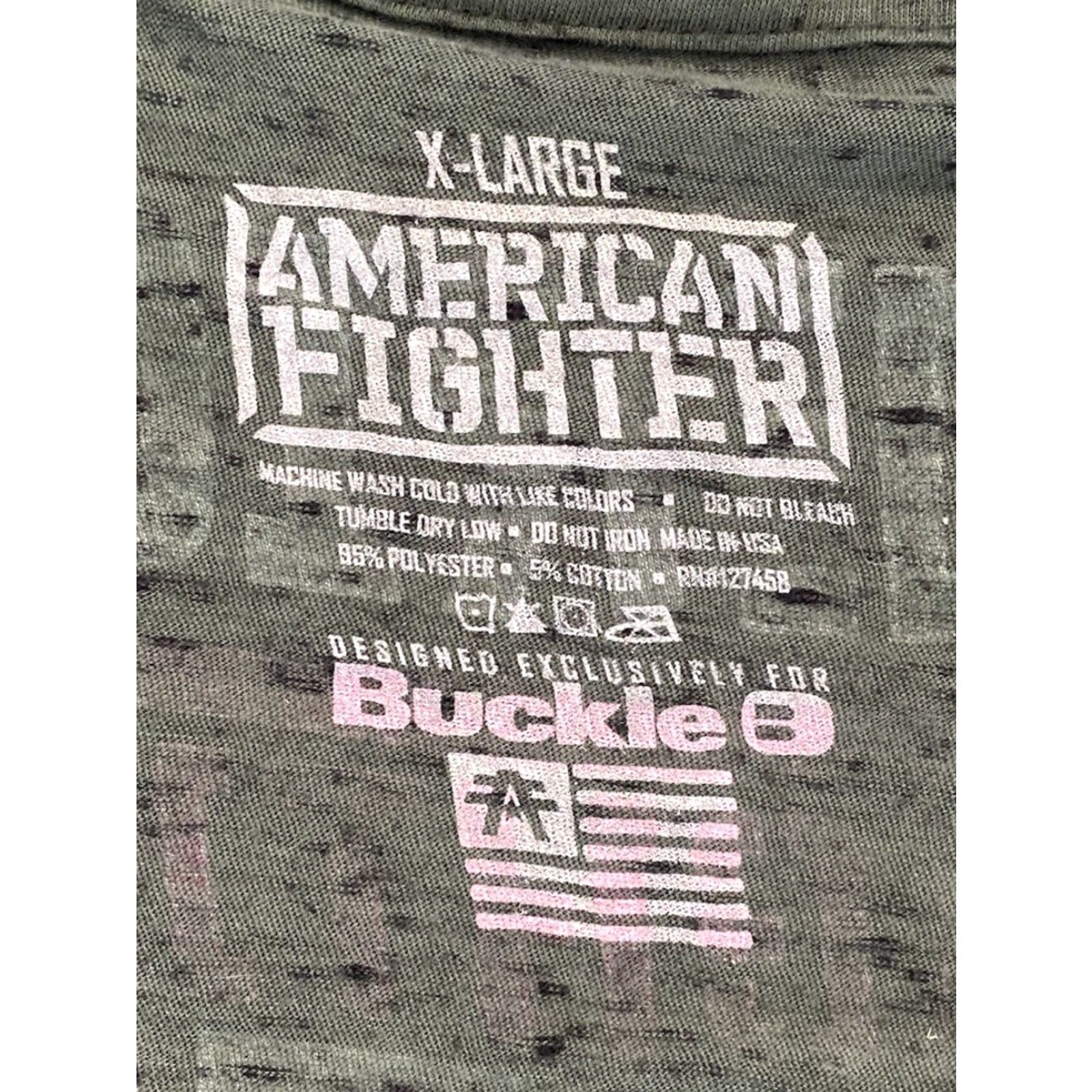 Vintage NWT Buckle American Fighter Shirt Women’s Green XL Size XL / US 12-14 / IT 48-50 - 3 Thumbnail