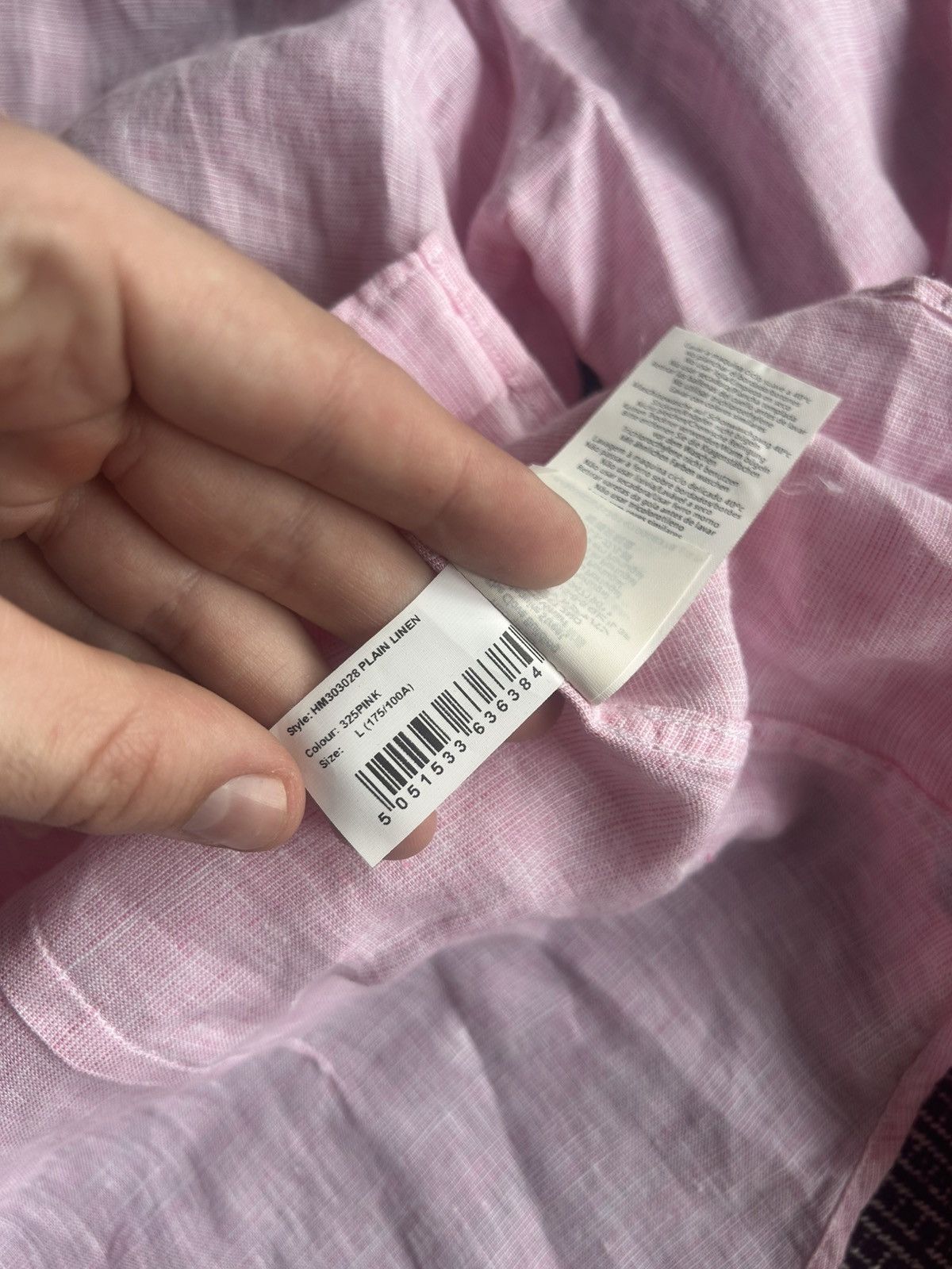 Hackett Hackett London 100% Linen Shirt Mens Solid Style Size Large Size US L / EU 52-54 / 3 - 10 Thumbnail