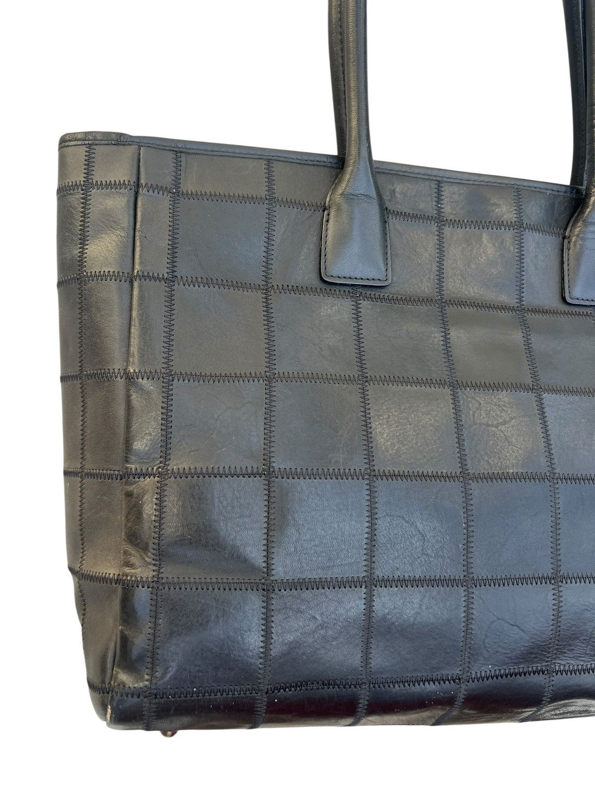 Leather TRION Japan Black Patchwork Leather Tote Bag Size ONE SIZE - 12 Thumbnail