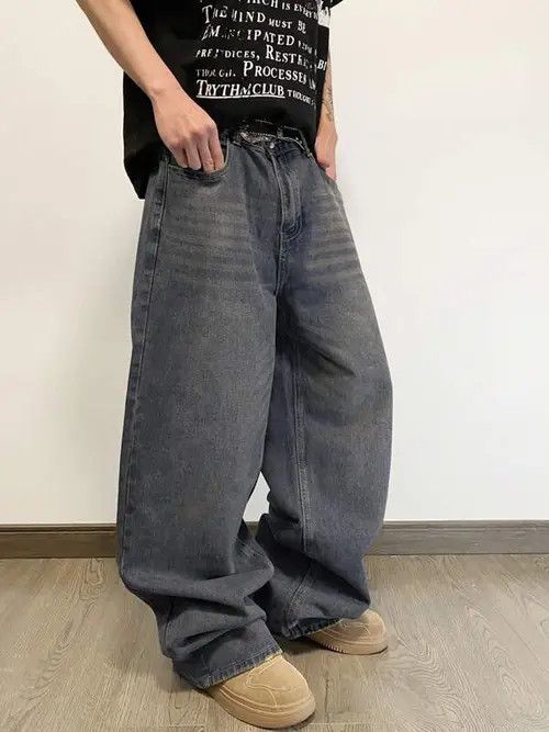 Jean × Vintage VIntage RETRO 90s Wide denim jeans Size US 30 / EU 46 - 3 Thumbnail