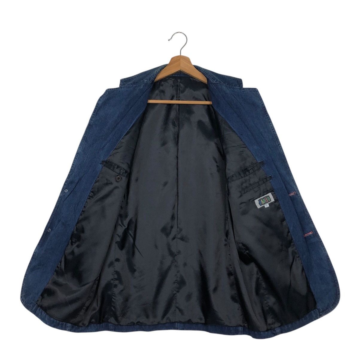 Vintage 📌Vintage Denim Jacket Indigo Worker Pagelo Issey Miyake Size US S / EU 44-46 / 1 - 14 Thumbnail