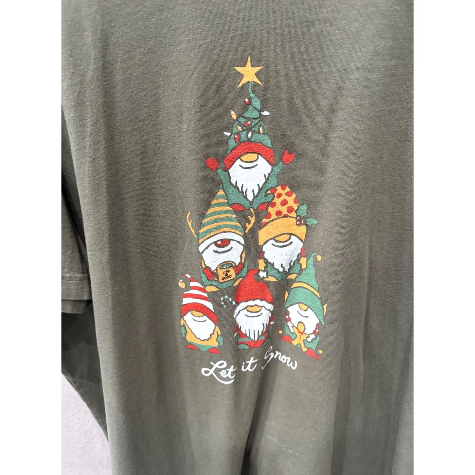 Life is Good Life is Good Gnomes Let It Snow Christmas TEE T SHIRT XL Mens Long Sleeve Multicolor SS18 Size US XL / EU 56 / 4 - 4 Thumbnail
