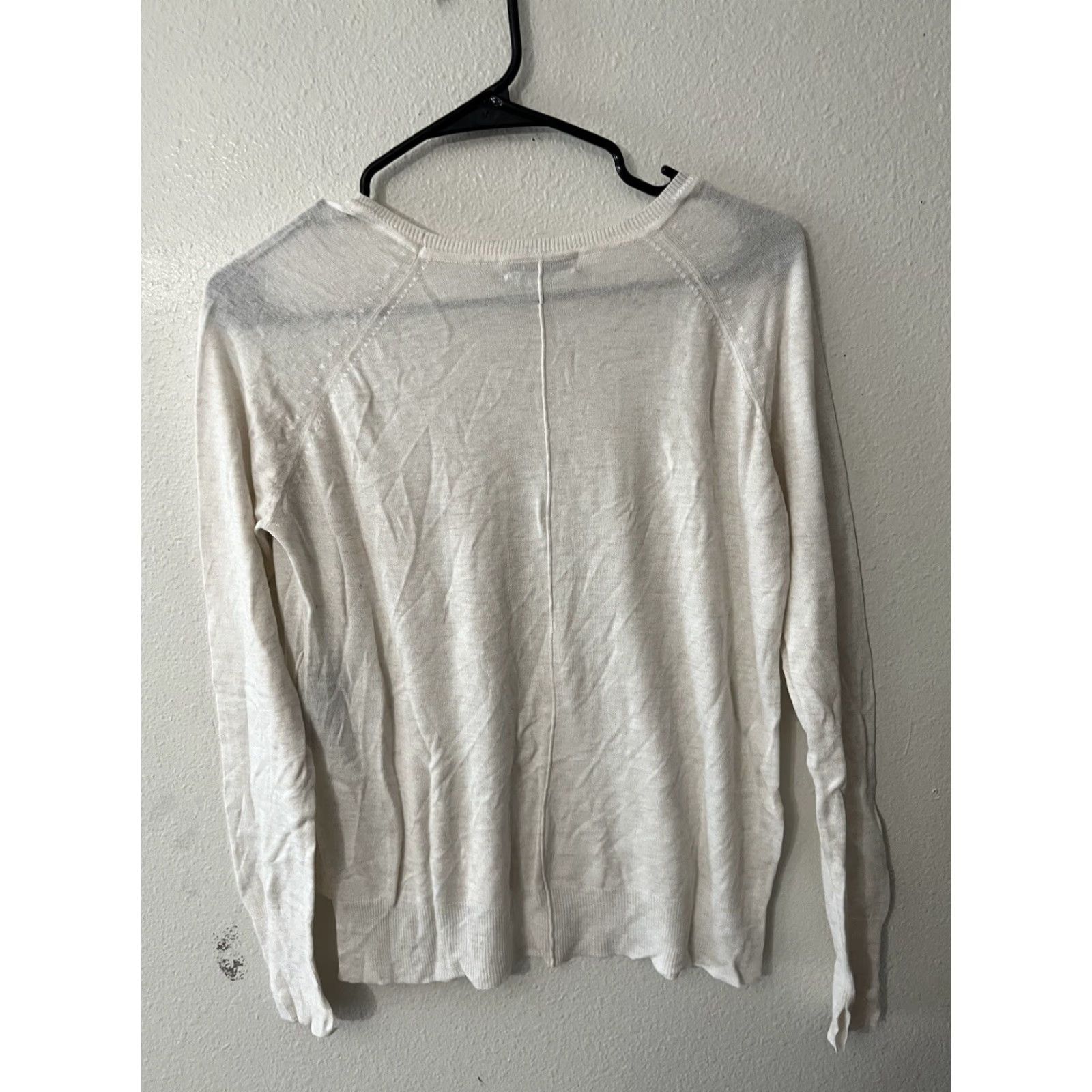 Zara Zara Knit Women's Crew Neck Sweater Size Small White Pullover Cotton Knit Size S / US 4 / IT 40 - 3 Thumbnail