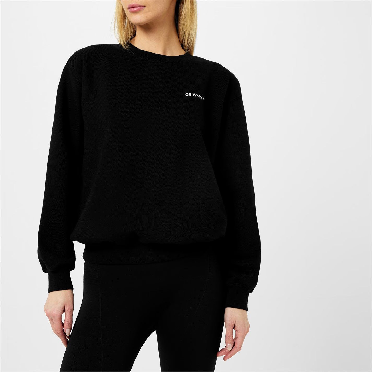 Off-White o1g2r1mq1224 Crewneck Sweatshirt in Black Size XXS / US 00 / IT 34 - 4 Thumbnail