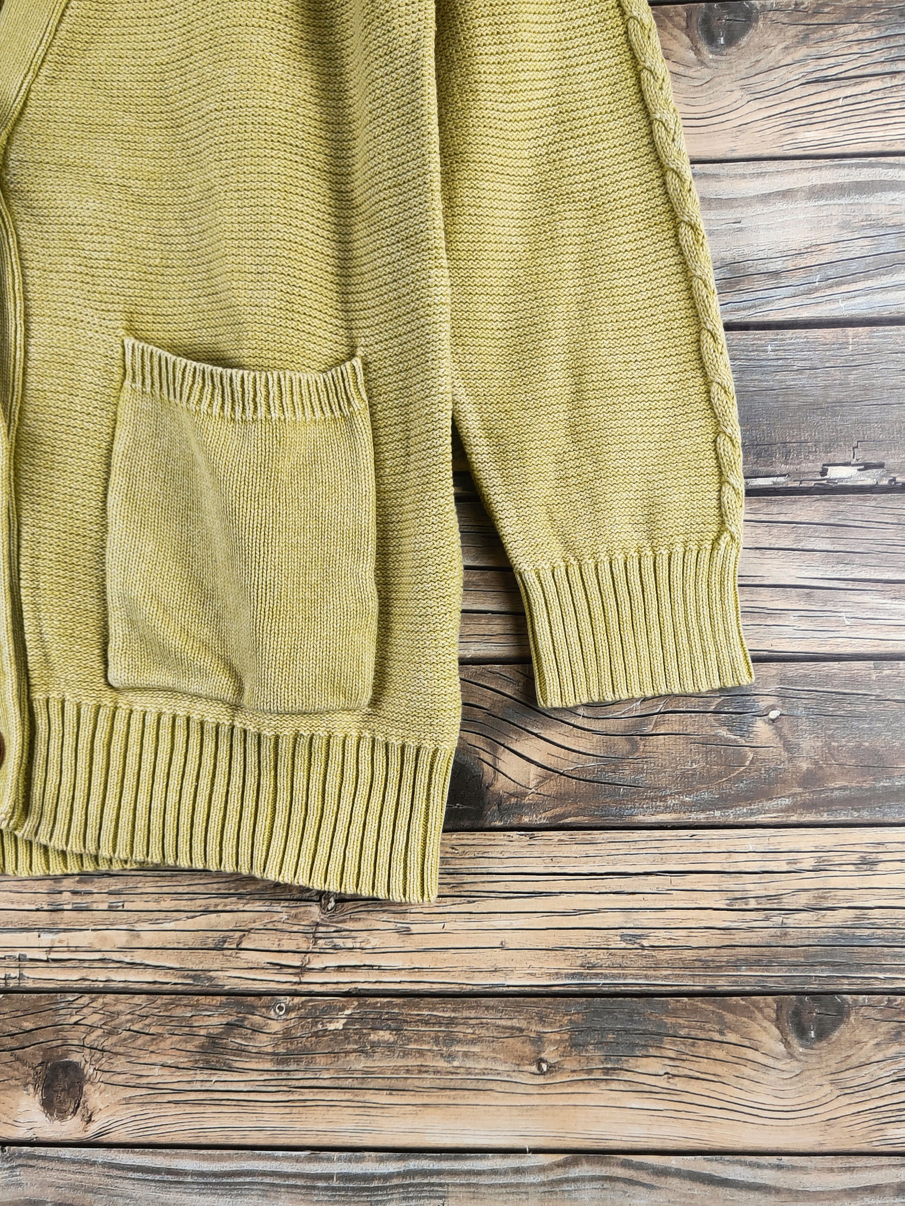 Vintage DL Ray Cassin Mustard Knitwear Cardigan #46-980 Size US M / EU 48-50 / 2 - 6 Thumbnail