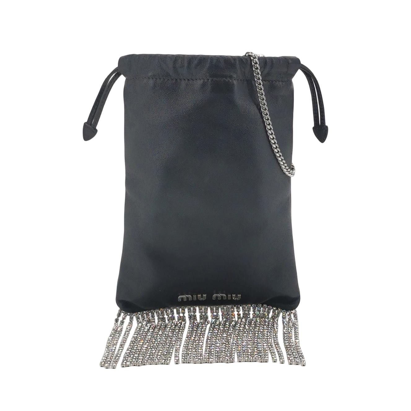 Miu Miu Miu Miu Crystal Fringe Leather Crossbody Bag Size ONE SIZE - 1 Thumbnail